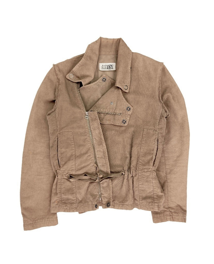 Margiela MM6 Corduroy Layered Multi Collar Biker Jacket
