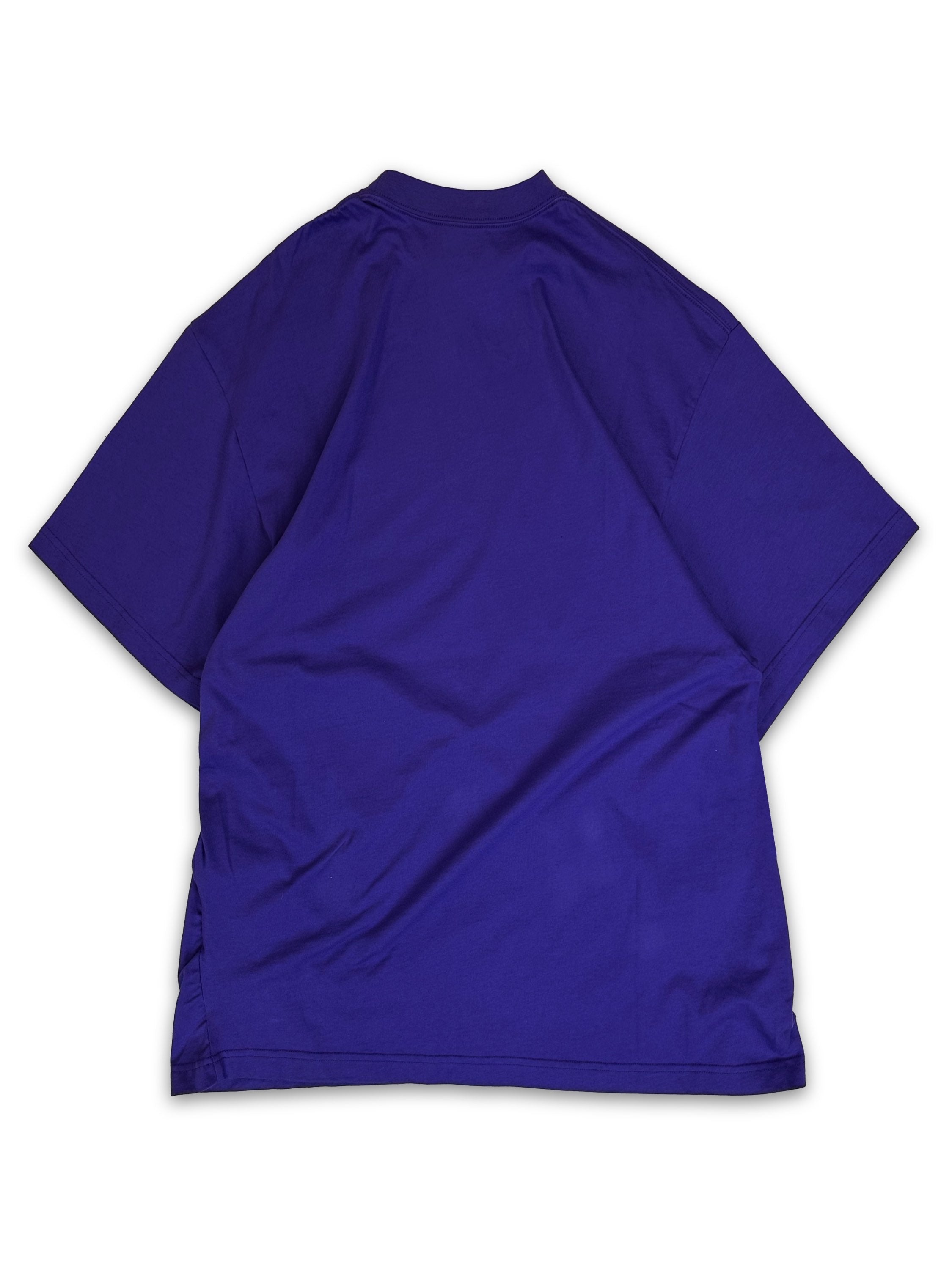 Balenciaga ‘Bebe’ Purple Rhinestone Studded Oversized T-Shirt