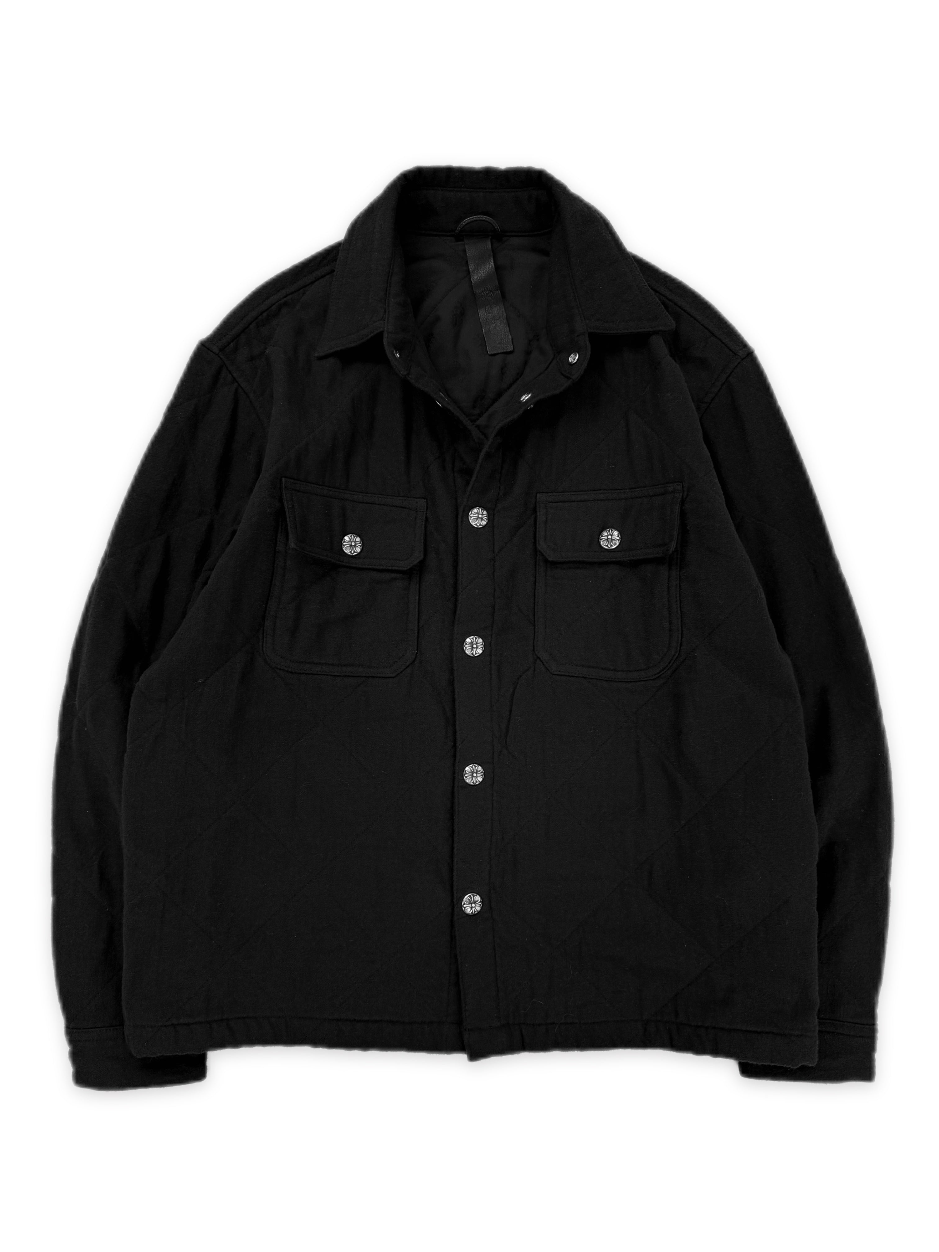 Chrome Hearts Quilted Work Dog .925 Silver Padded Shirt Jacket