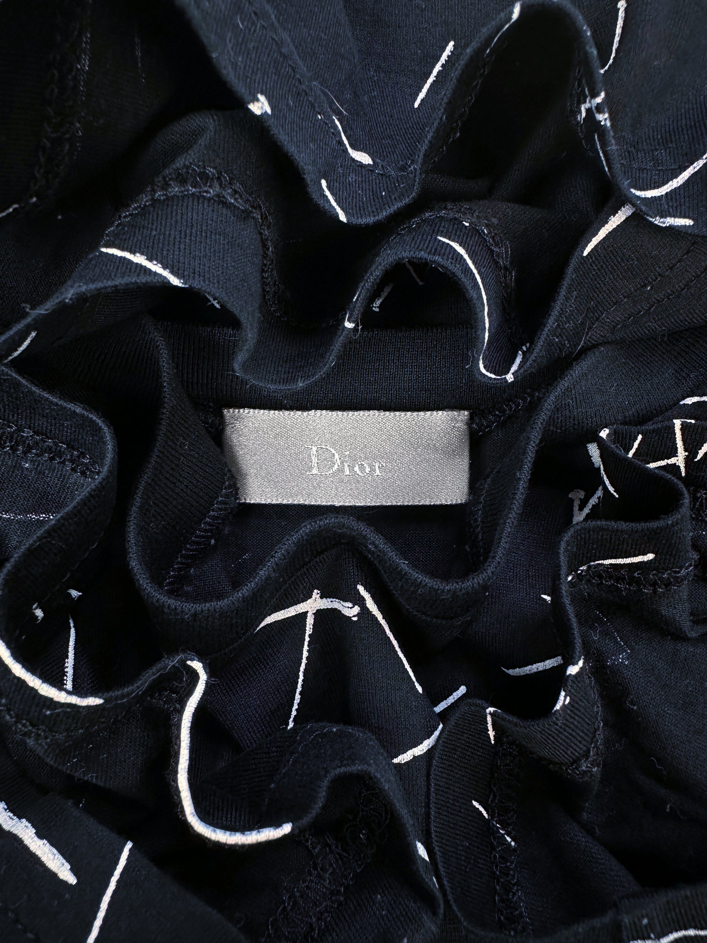 Dior Abstract Navy Blue Graphic T-Shirt