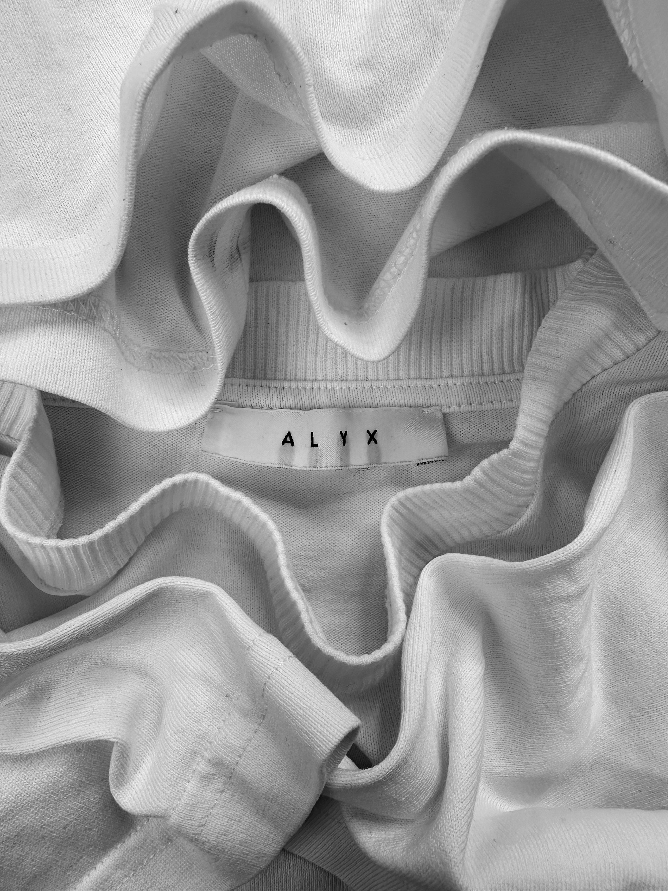 SS17 Alyx ‘Love Chaos’ Slogan Motif White Graphic T-Shirt