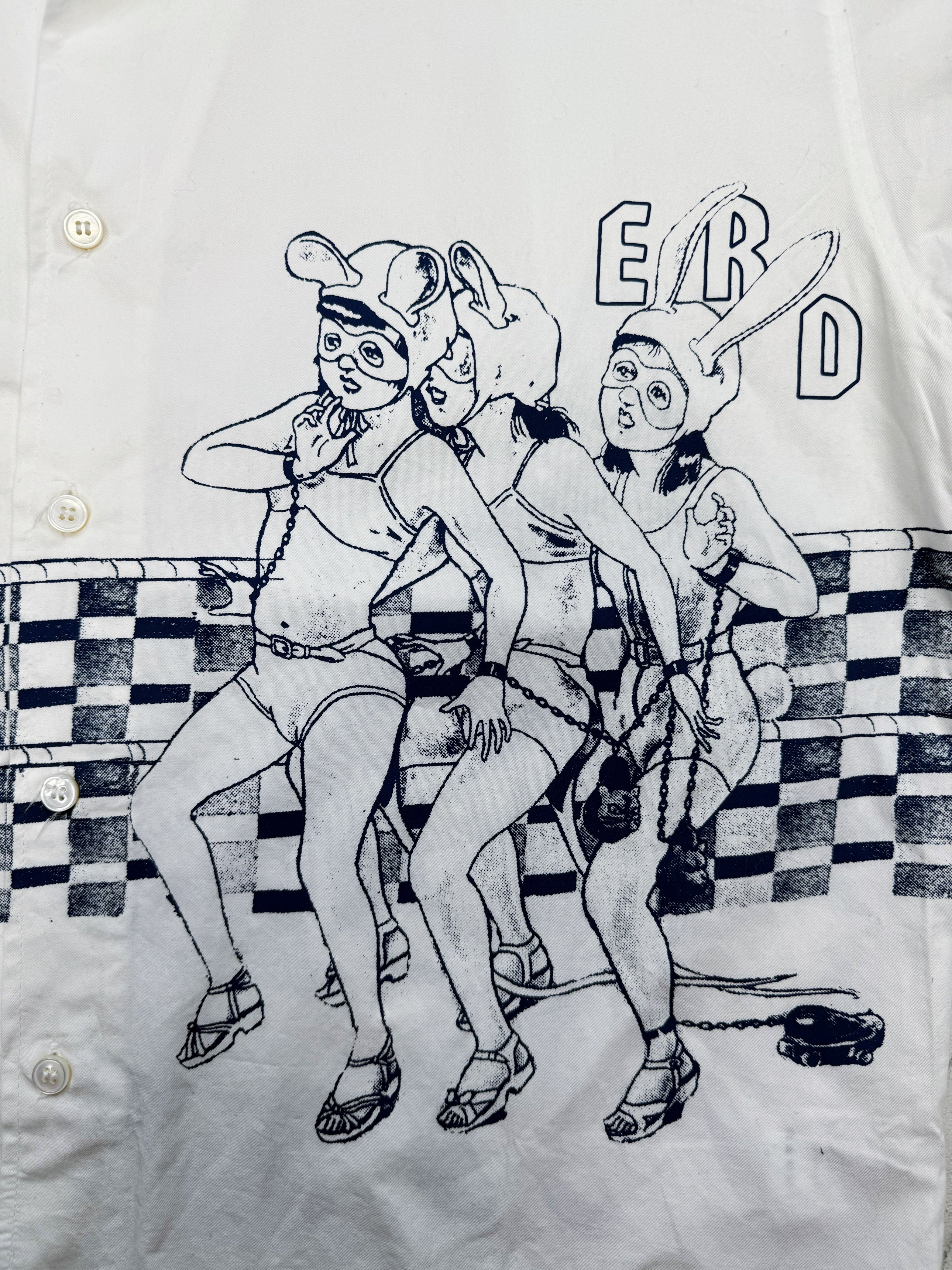 Enfants Riches Deprimes ‘Roller Derby’ White Camp Collar Shirt
