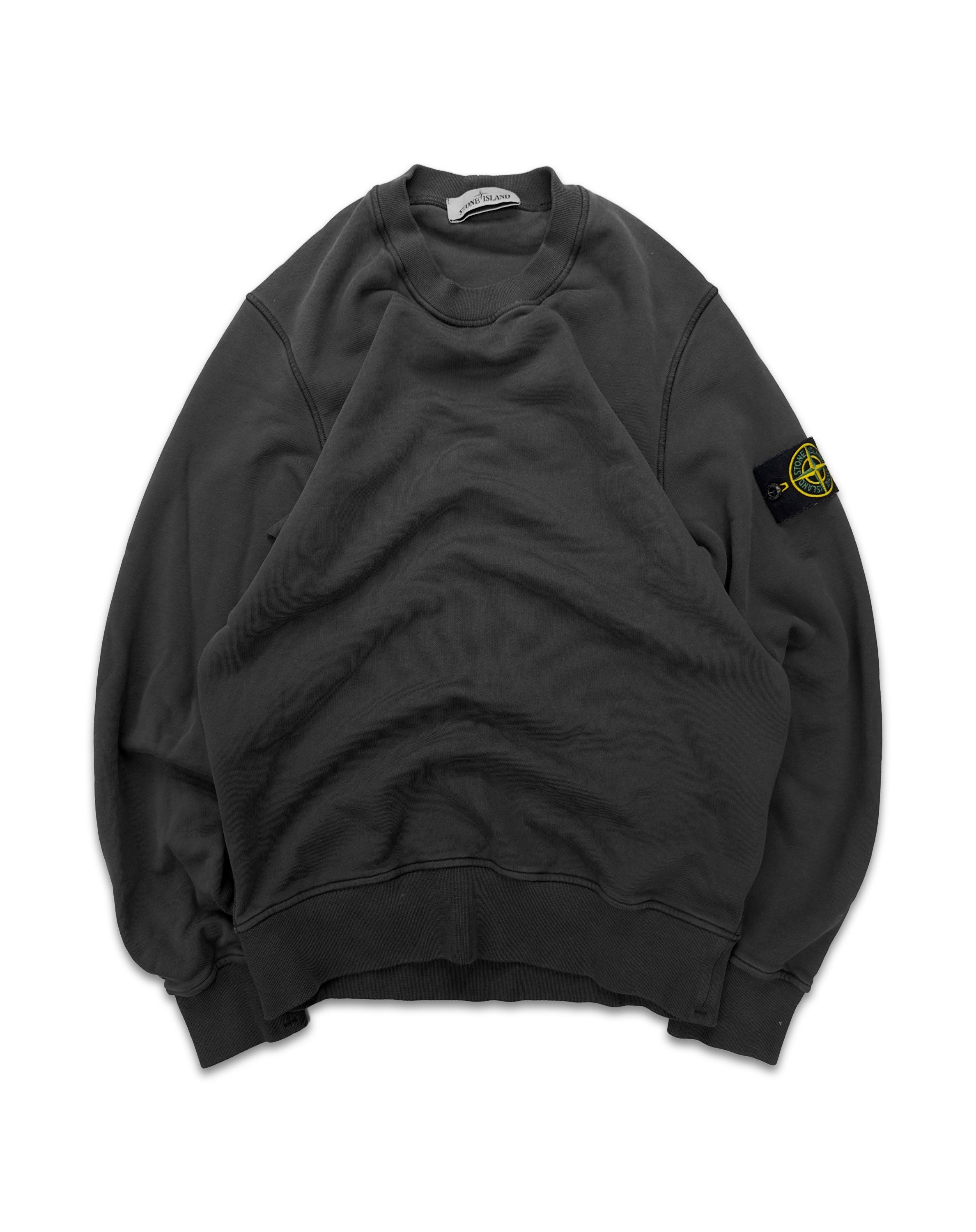 Stone Island ‘Compass’ Patch Slate Grey Heavy Weight Crewneck