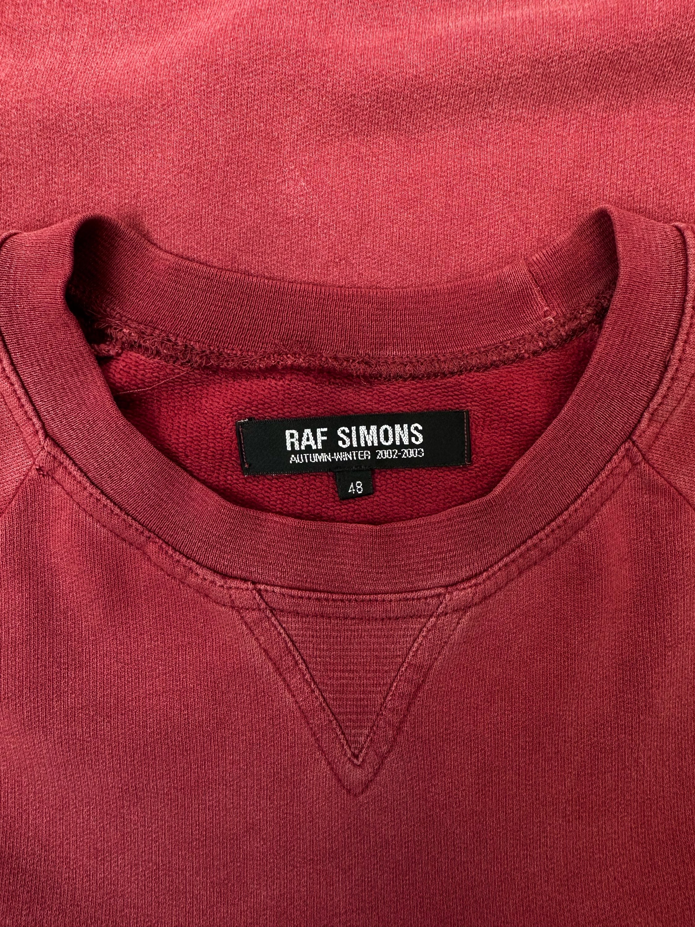 AW02 Raf Simons Virginia Creeper ‘Roots’ Graphic Red Crewneck