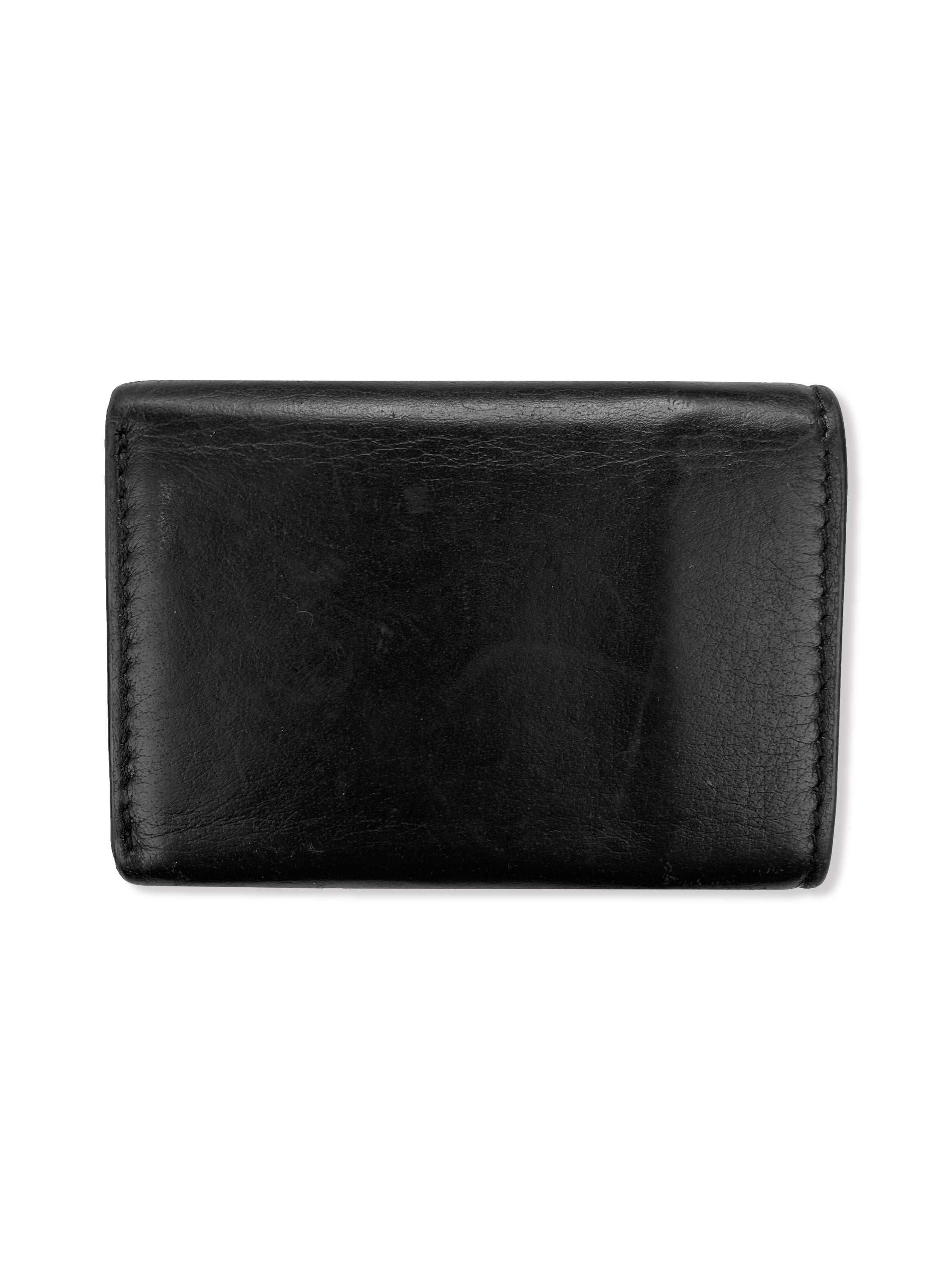 Balenciaga Embossed Leather Mini Papier Trifold Wallet