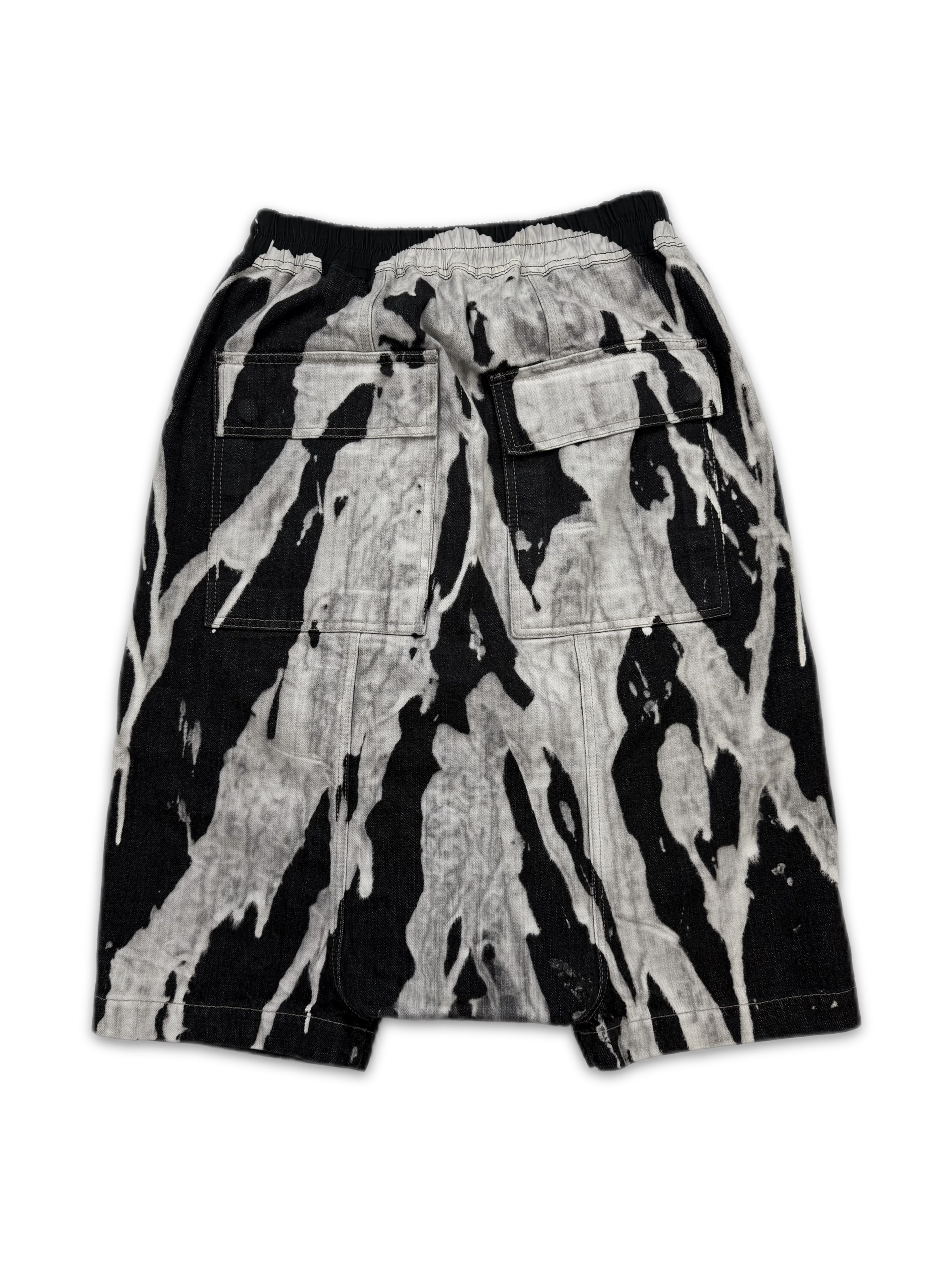 AW16 Rick Owens Mastadon ‘Vomit’ Drop Crotch Denim Shorts