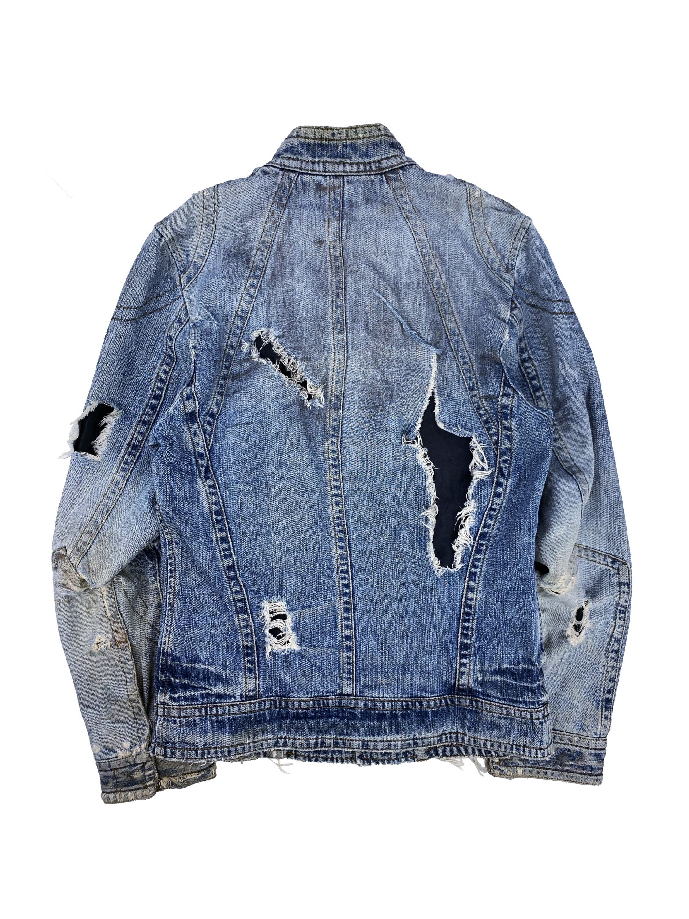 00s Dolce & Gabbana Reinforced Distressed Denim Jacket