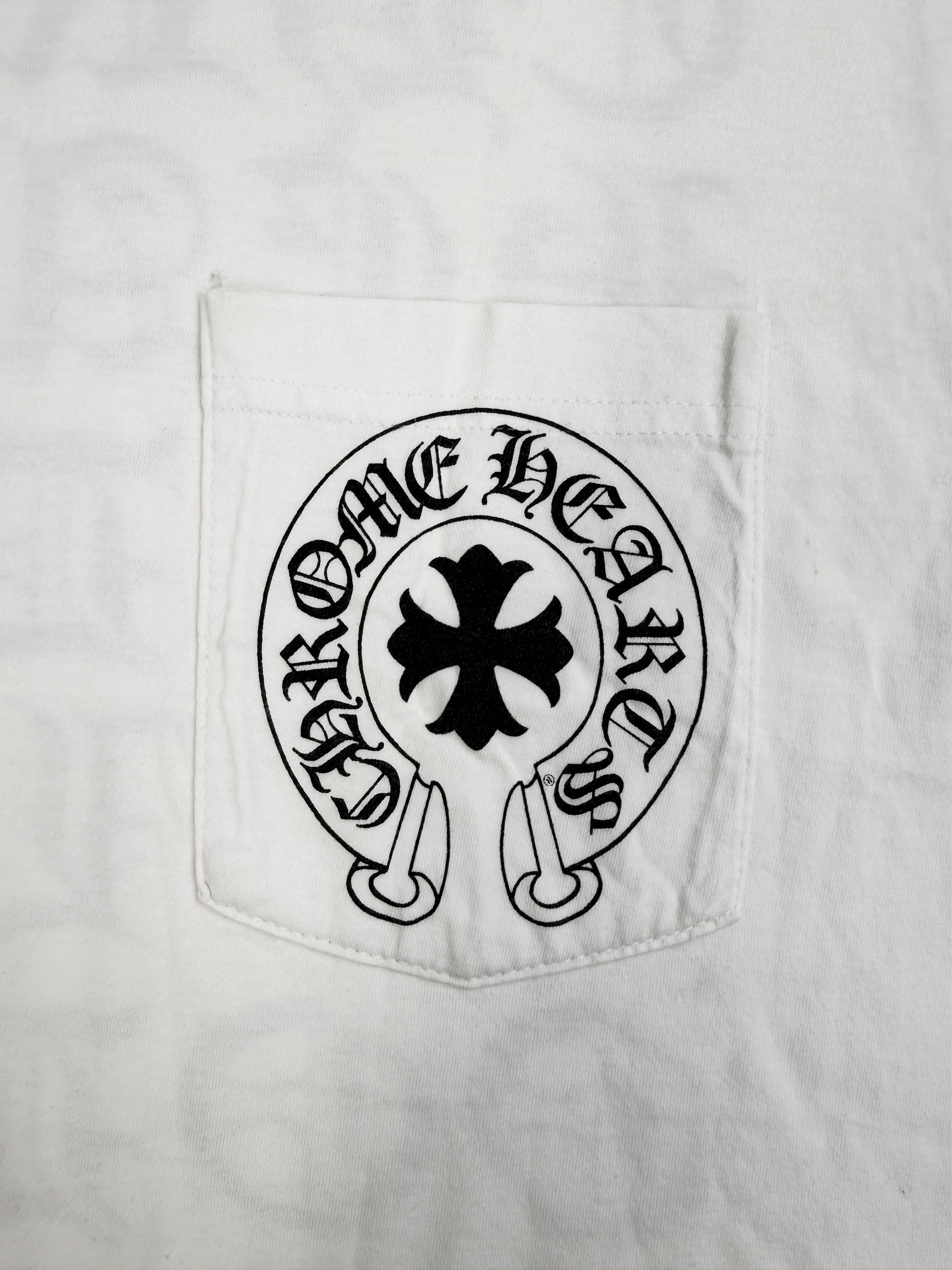 Chrome Hearts Eye Chart Hollywood Exclusive White Logo T-Shirt