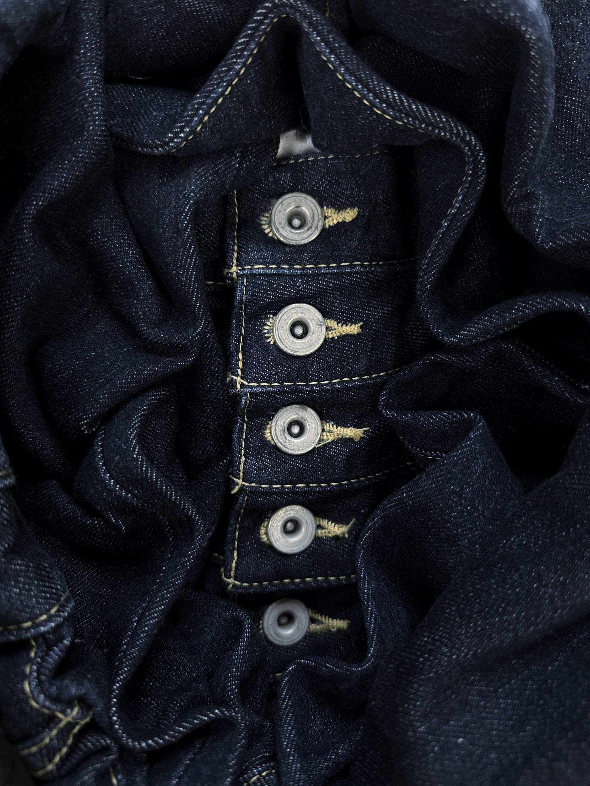 AW12 Ganryu ‘Quintuple Waistband’ Stacked Wide Cut Denim