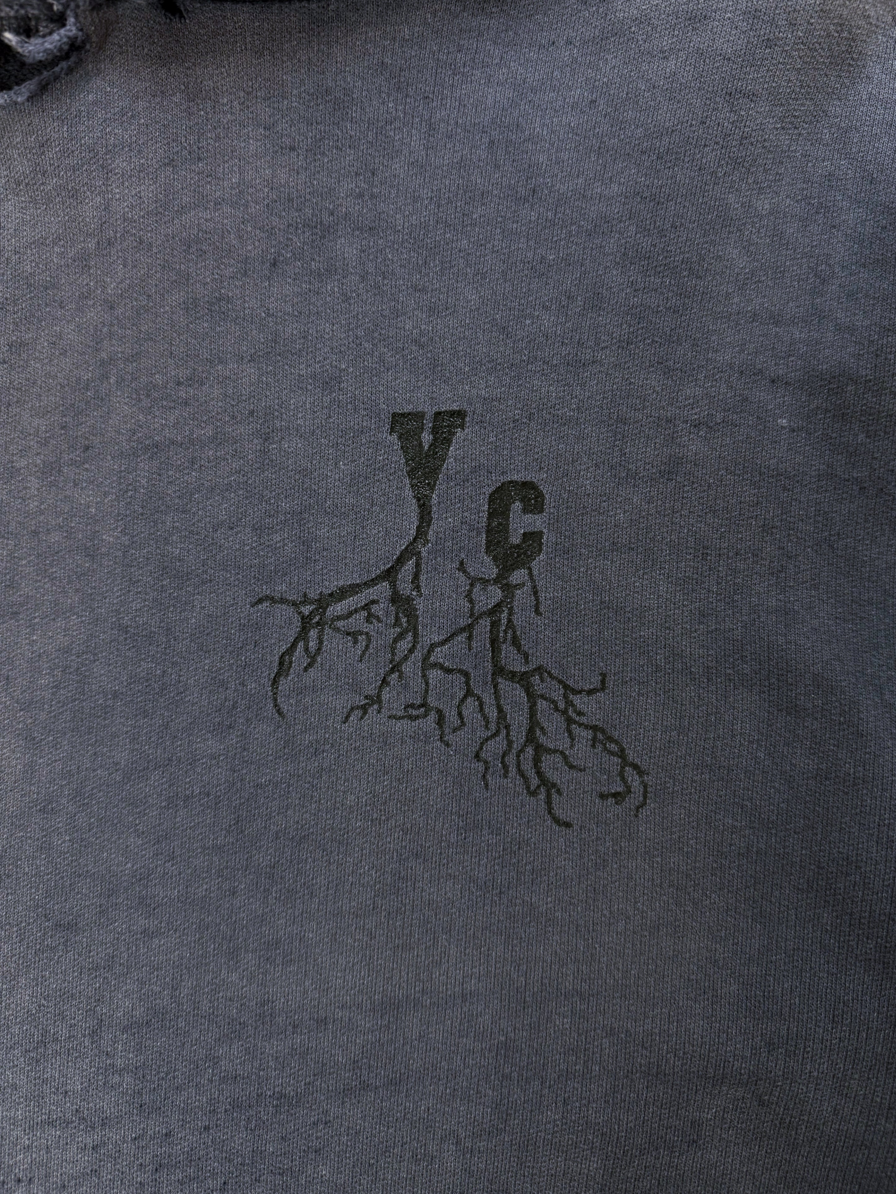 AW02 Raf Simons ‘Roots’ Virginia Creeper Sun Faded Black Hoodie