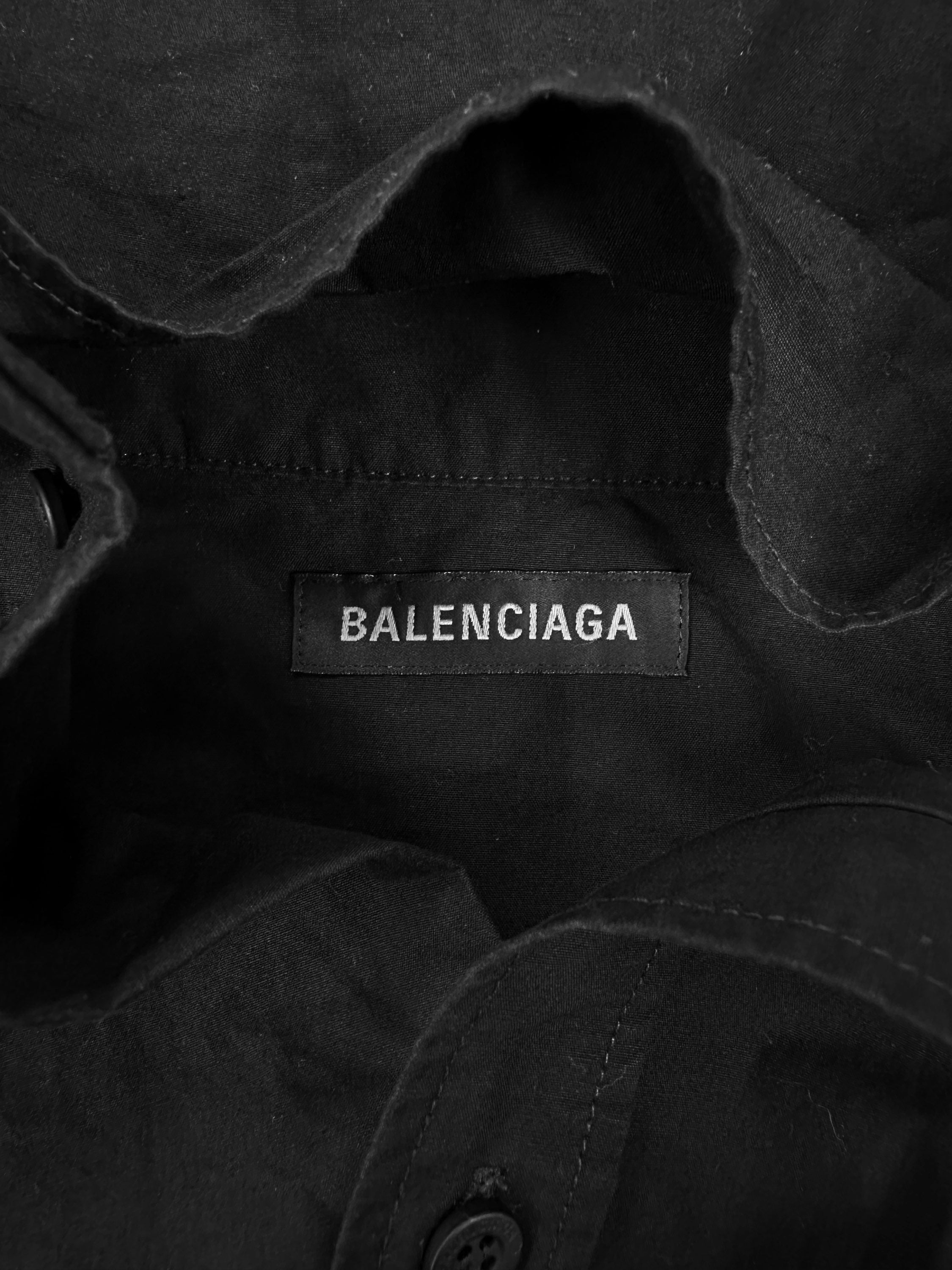 2024 Balenciaga ‘Political Stencil’ Campaign Logo Black Shirt