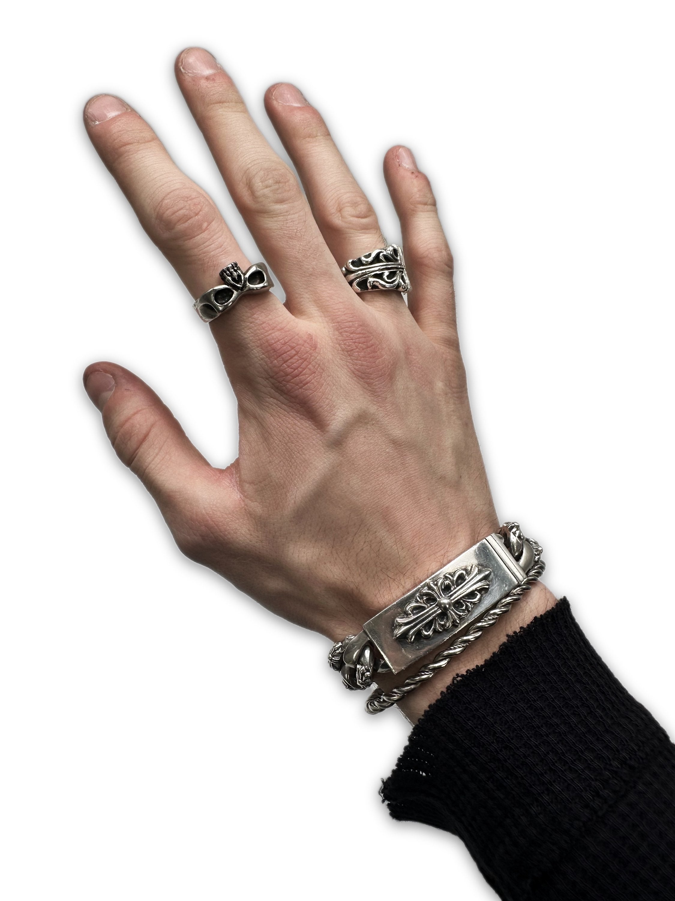 Chrome Hearts ID .925 Silver Xtra Fancy Cuban Link Bracelet