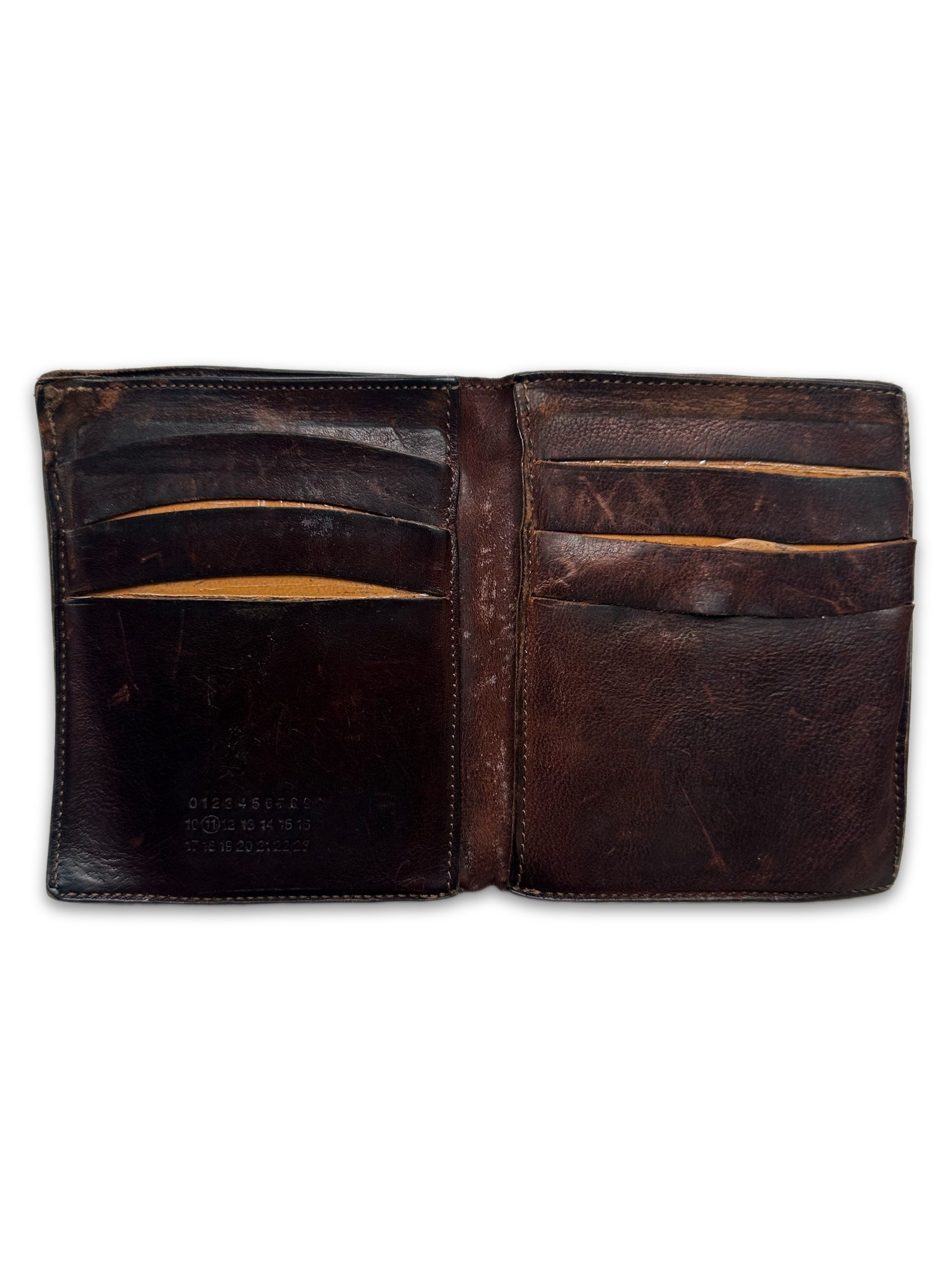 00s Maison Margiela Brown Leather Bifold Wallet