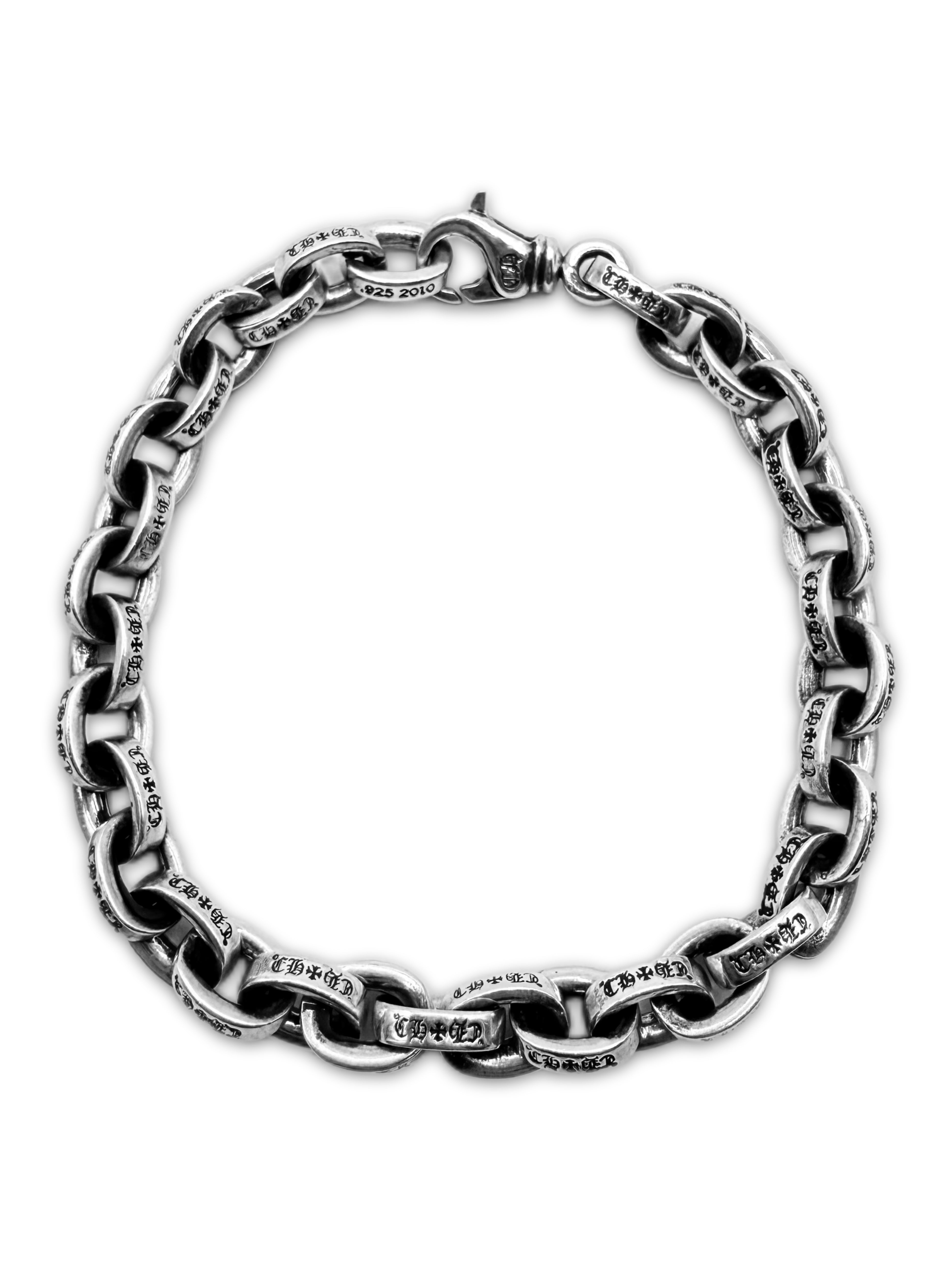Chrome Hearts Large Paper Chain .925 Silver 8 in Bracelet