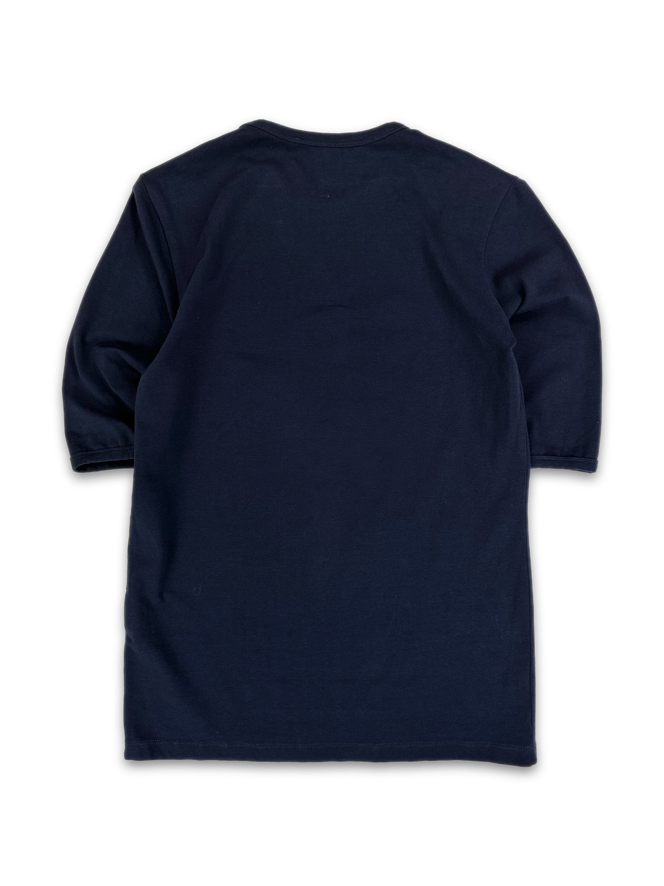 SS05 Raf Simons ‘Universe’ Contrast Slogan Navy Blue T-Shirt