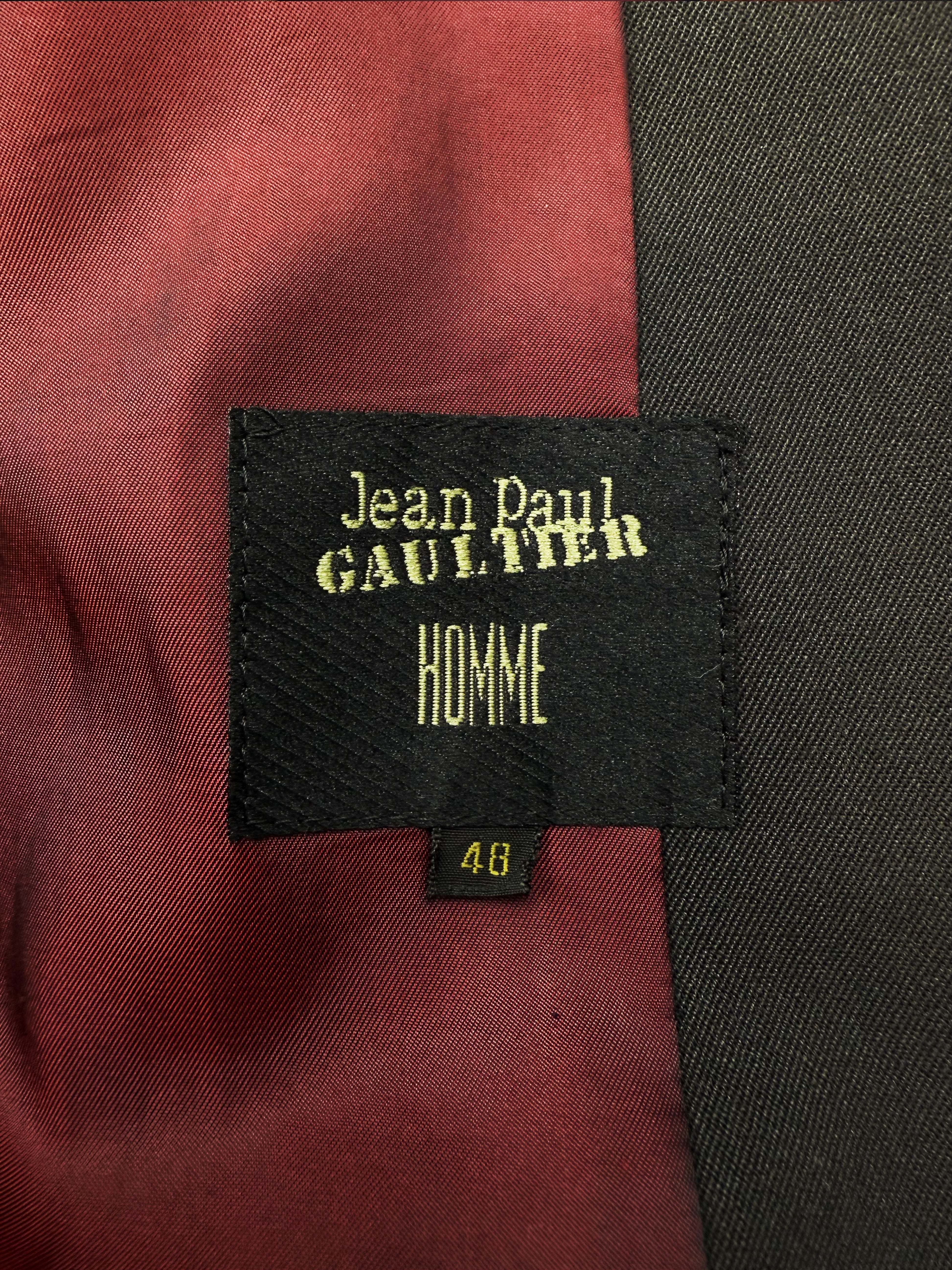 90s Jean Paul Gaultier Two Tone Cropped Zip-up Jacket