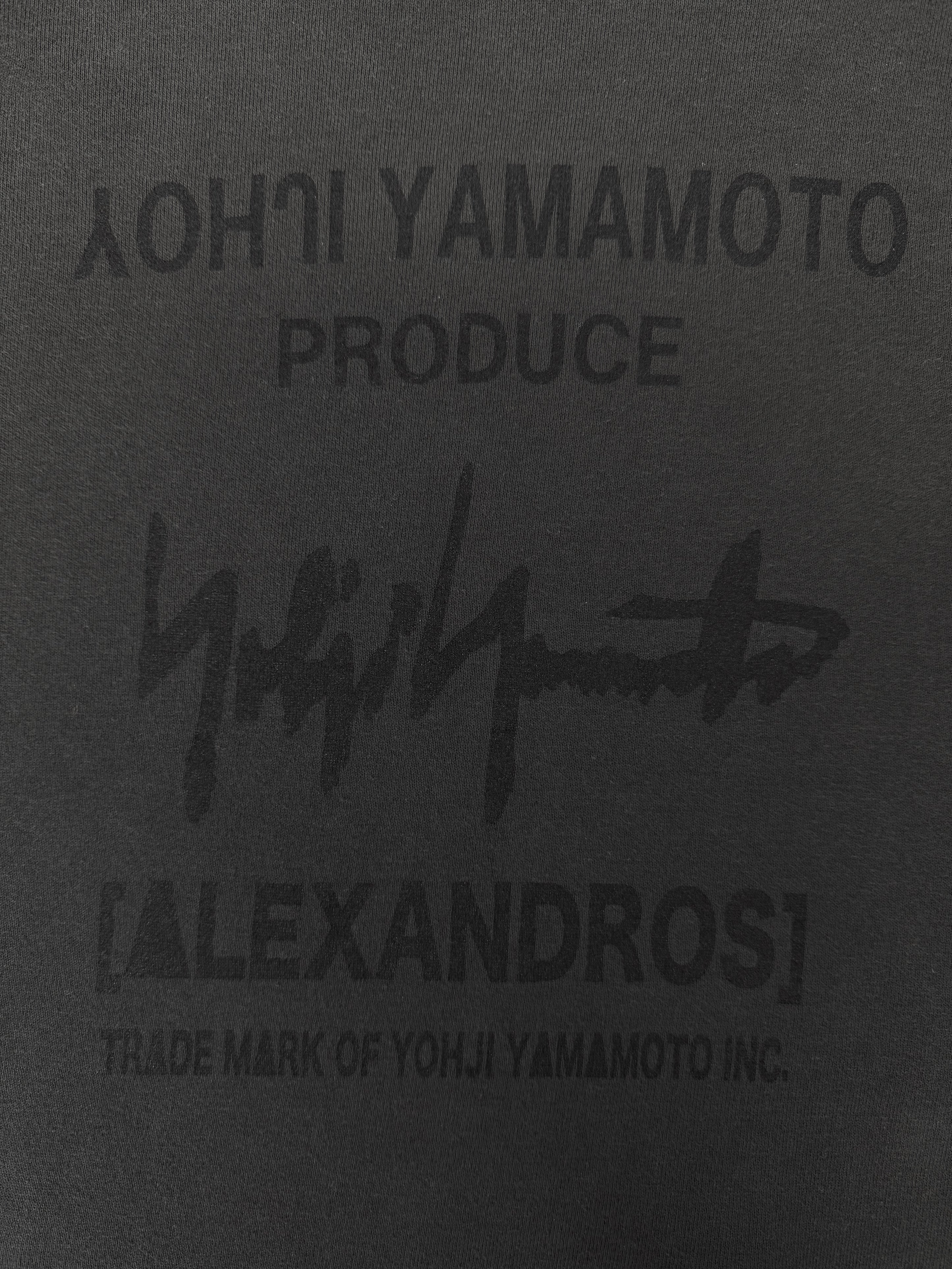 Yohji Yamamoto Produce Slate Grey Back Graphic Hoodie
