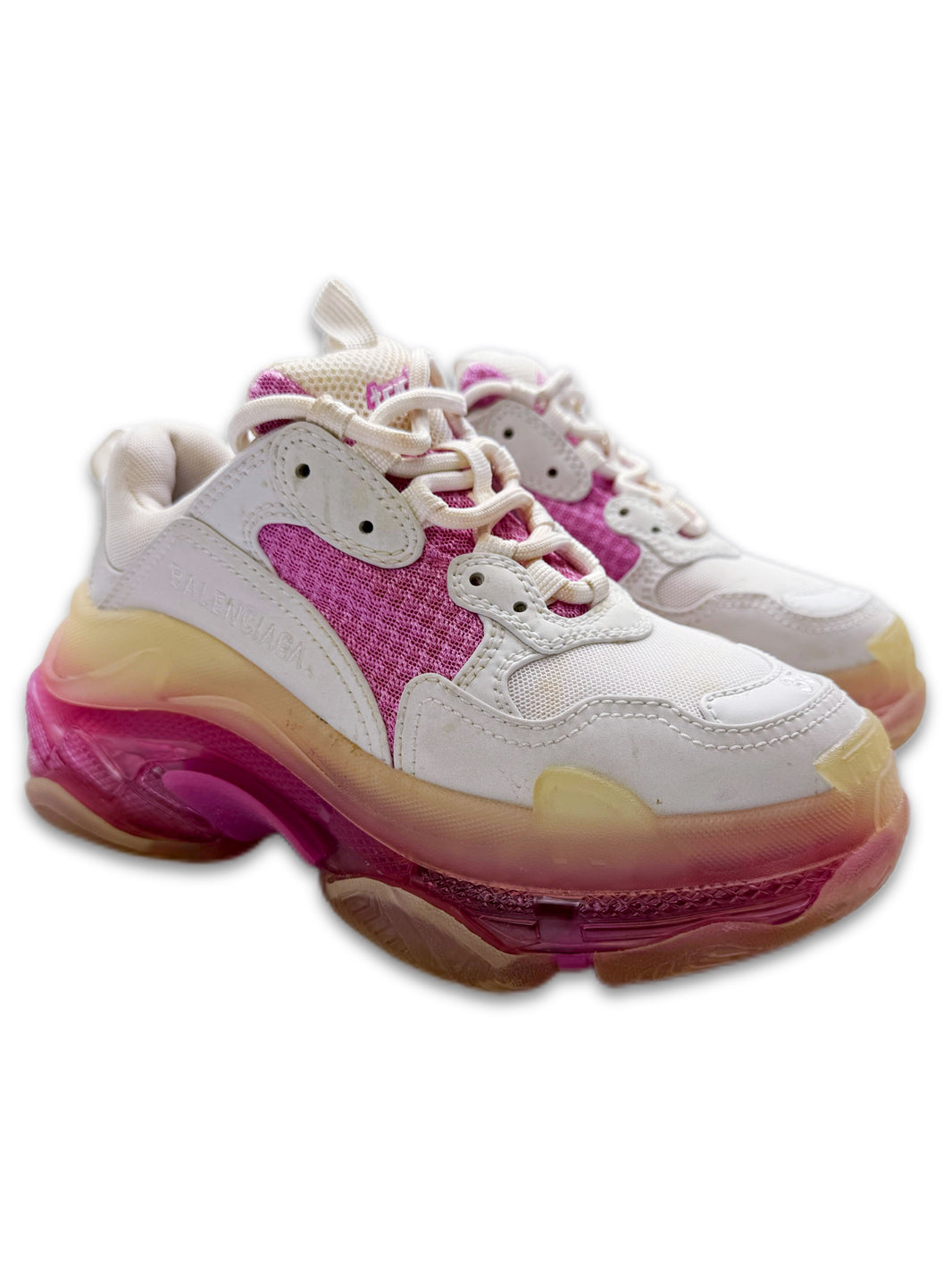 Balenciaga ‘Triple S’ Baby Pink Platform Chunky Sneakers