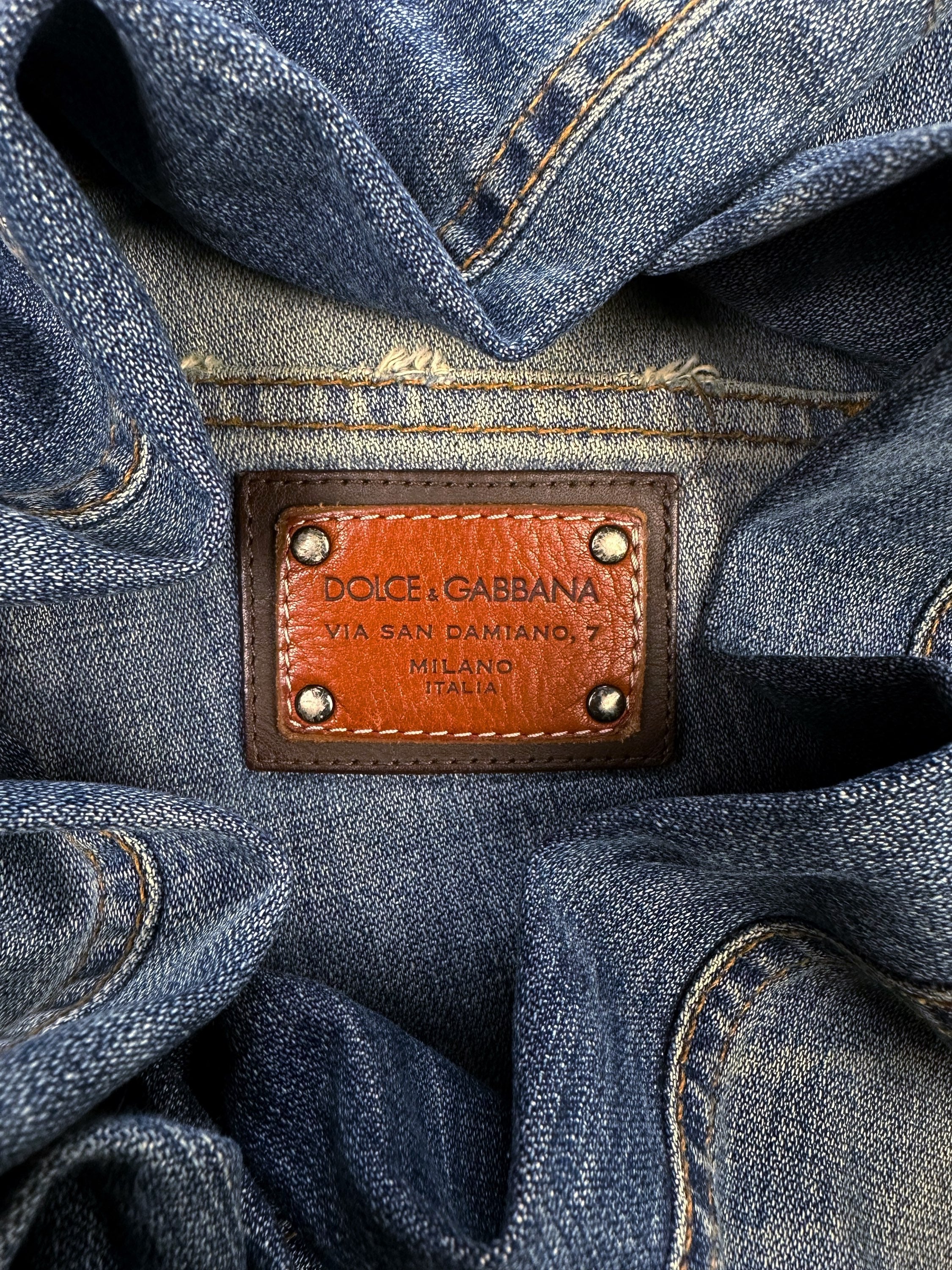 00s Dolce & Gabbana Light Wash Distressed Denim