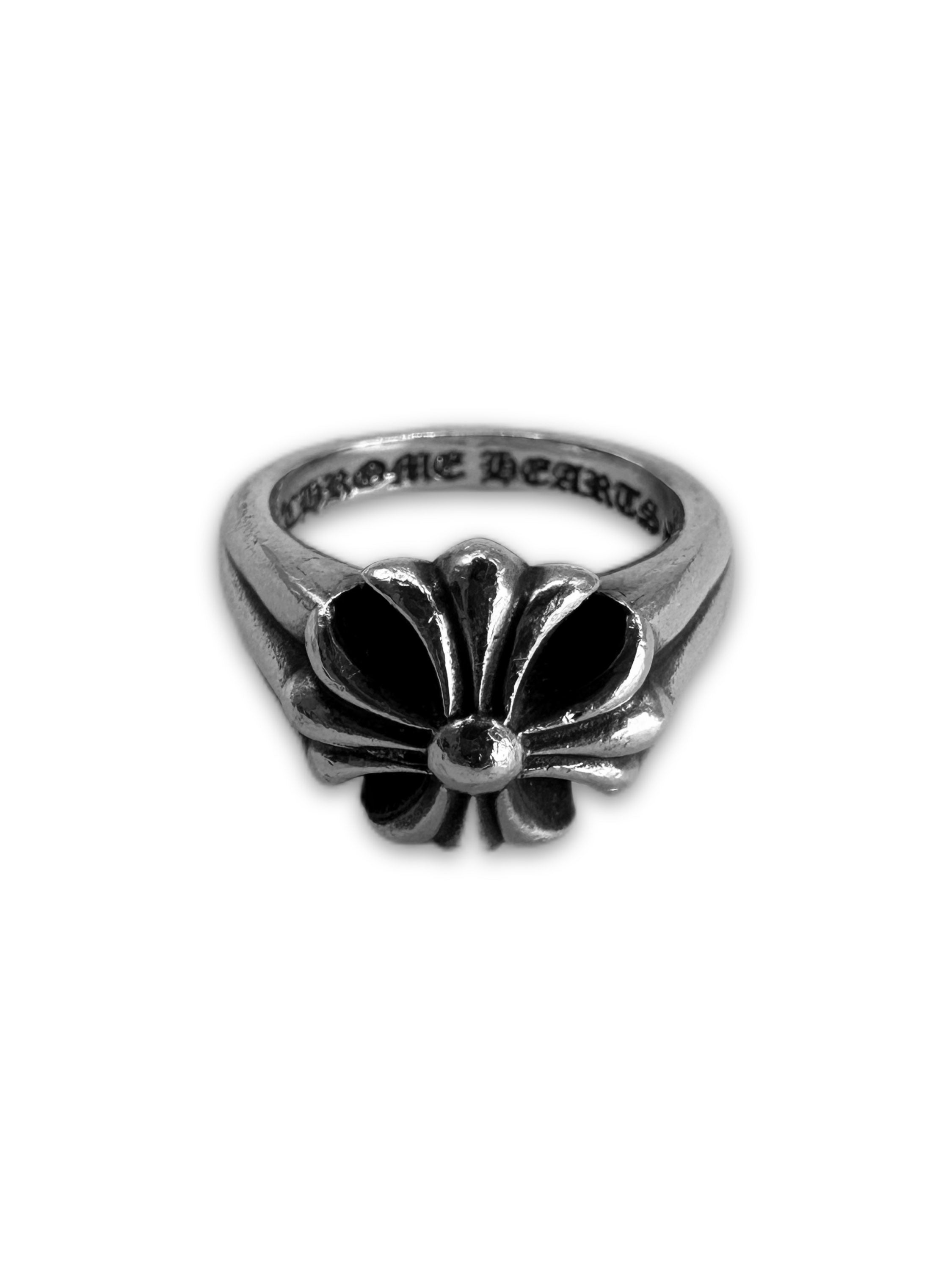 Chrome Hearts ‘Cross’ .925 Silver Etched Plus Ring