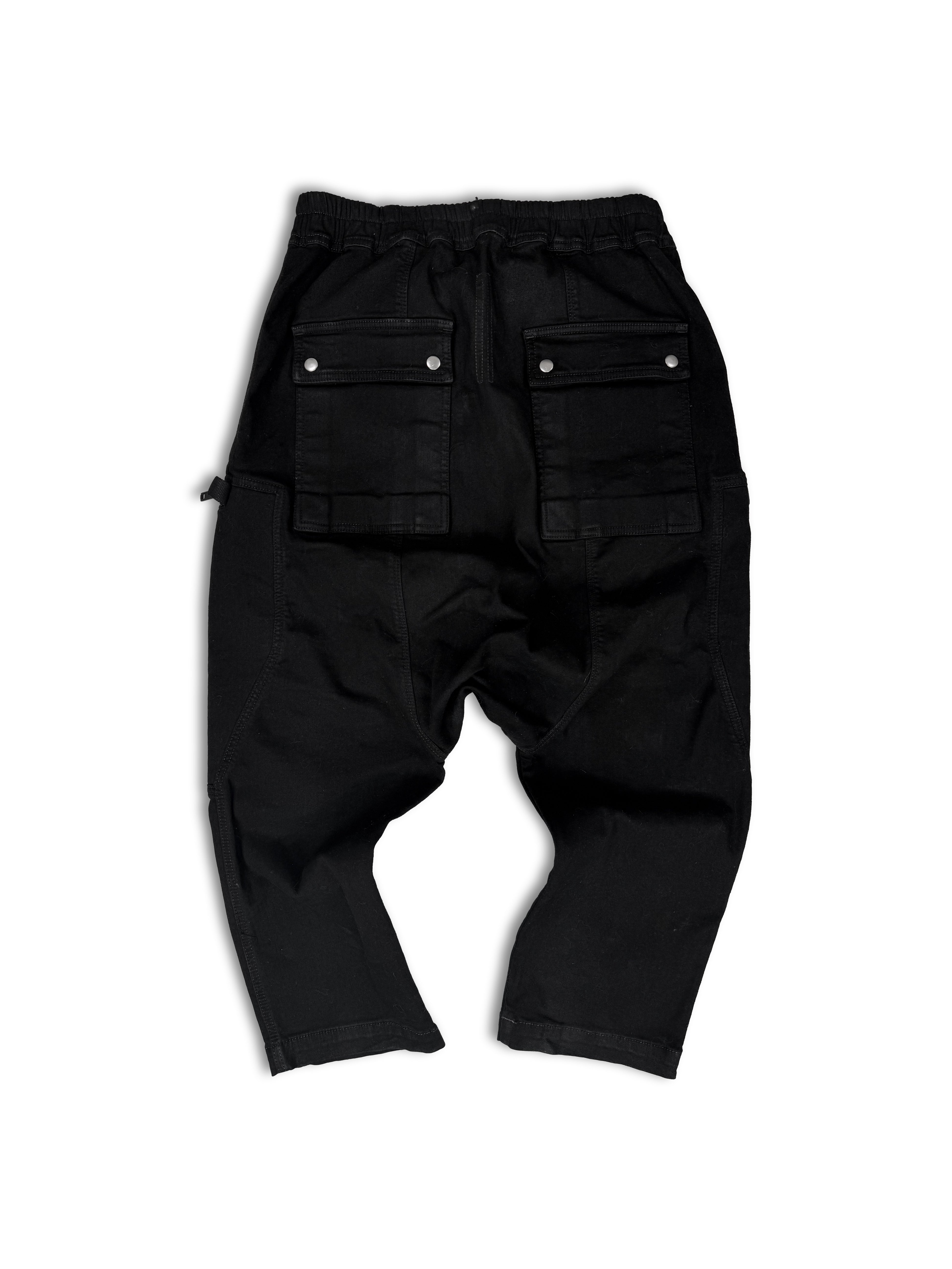 Rick Owens ‘Bauhaus’ Pocket Black 3/4 Length Cropped Pants
