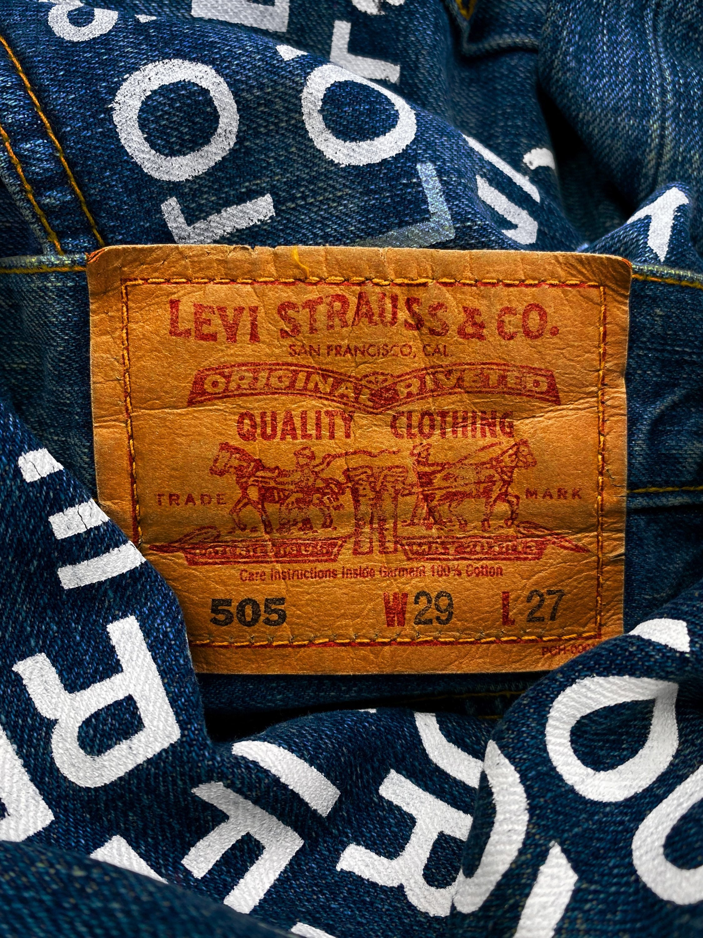 SS10 Junya Watanabe “Eternal Love” Poem Indigo Full Print Denim