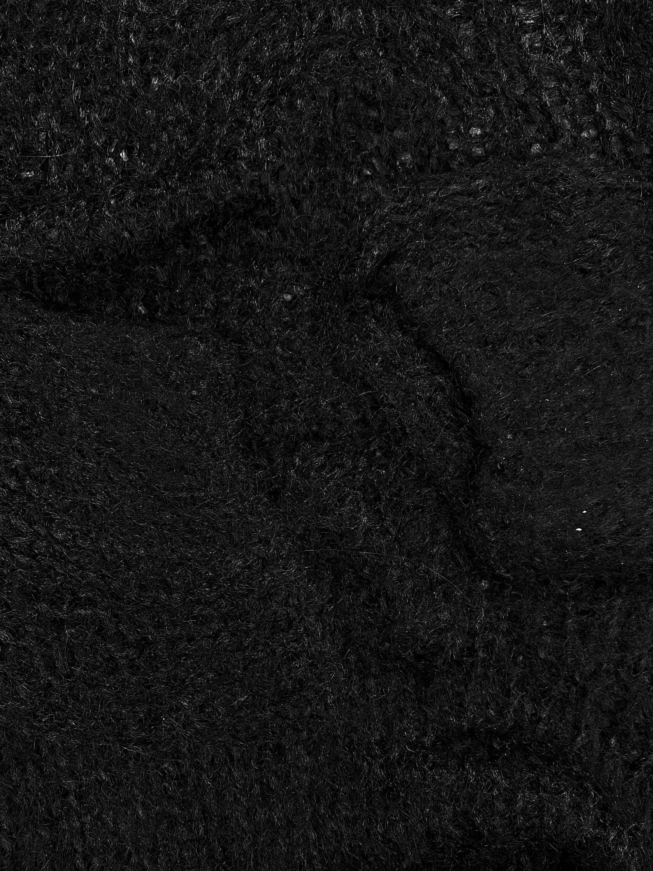 SS20 Comme des Garçons Loose Gauge Wool Knit Black Swester