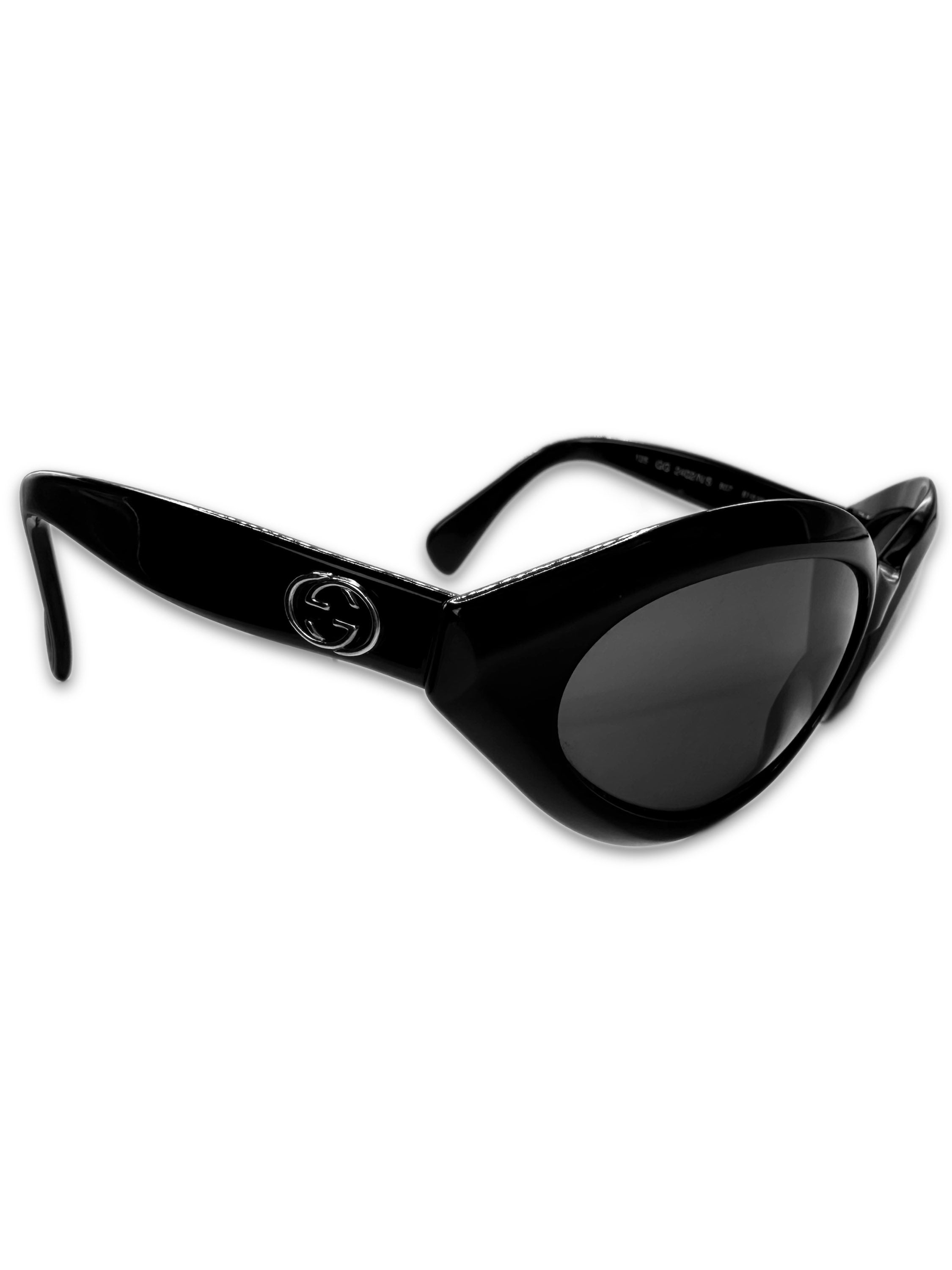 00s Gucci Dark Tint ‘GG’ Motif Rounded Sunglasses