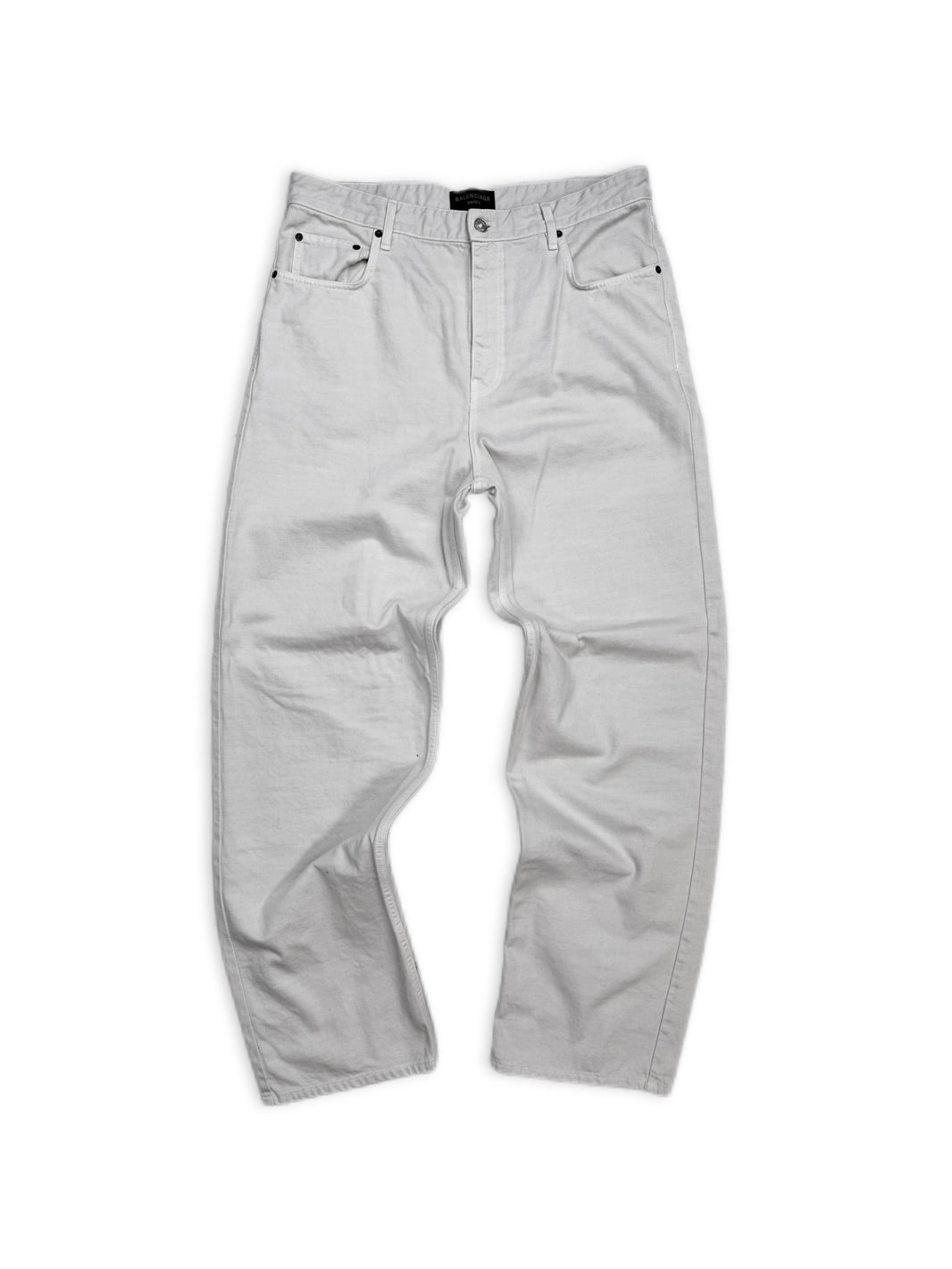 SS22 Balenciaga White 5 Pocket Baggy Jeans
