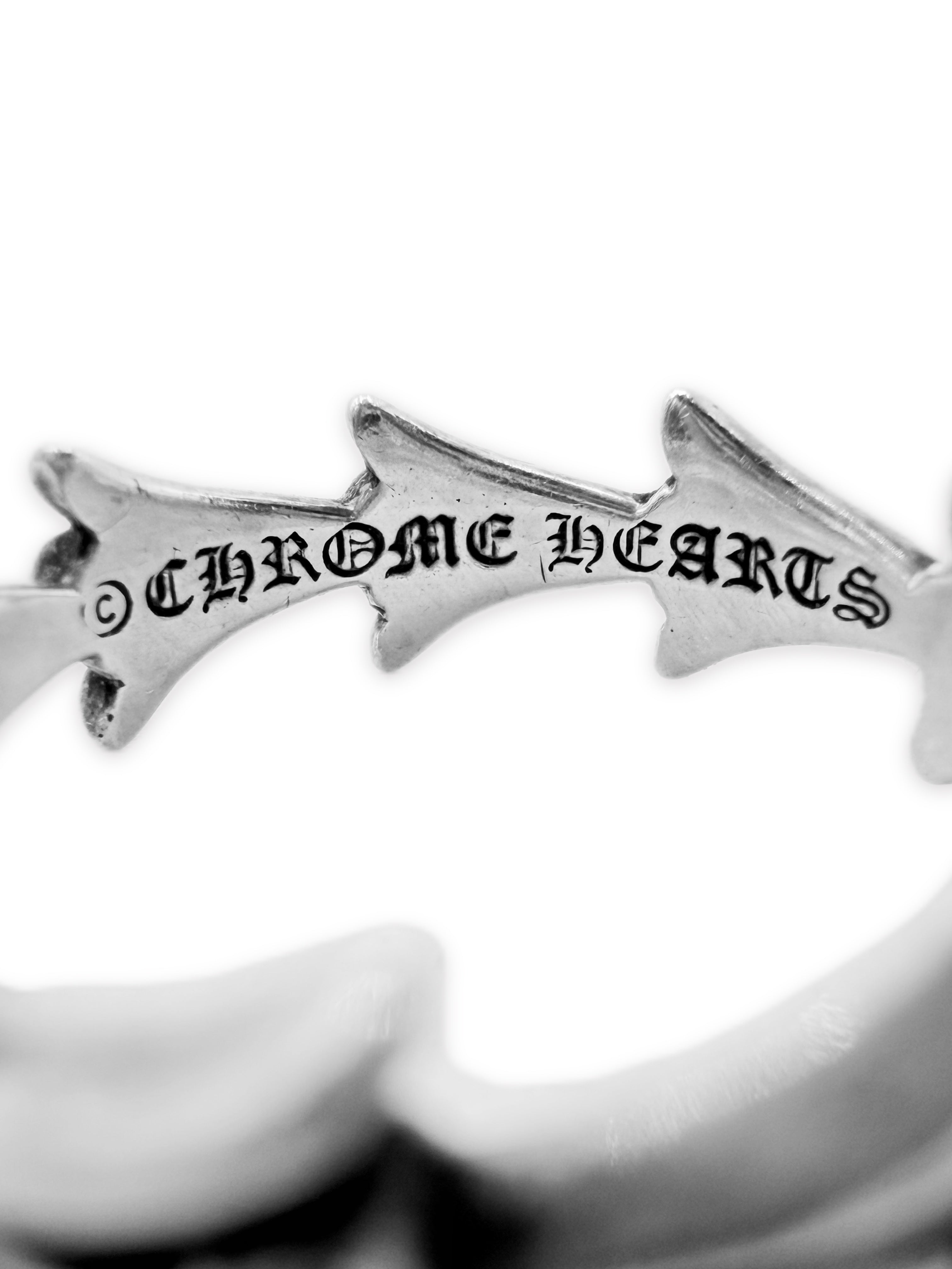 Chrome Hearts Crosstail .925 Silver Etched Ring