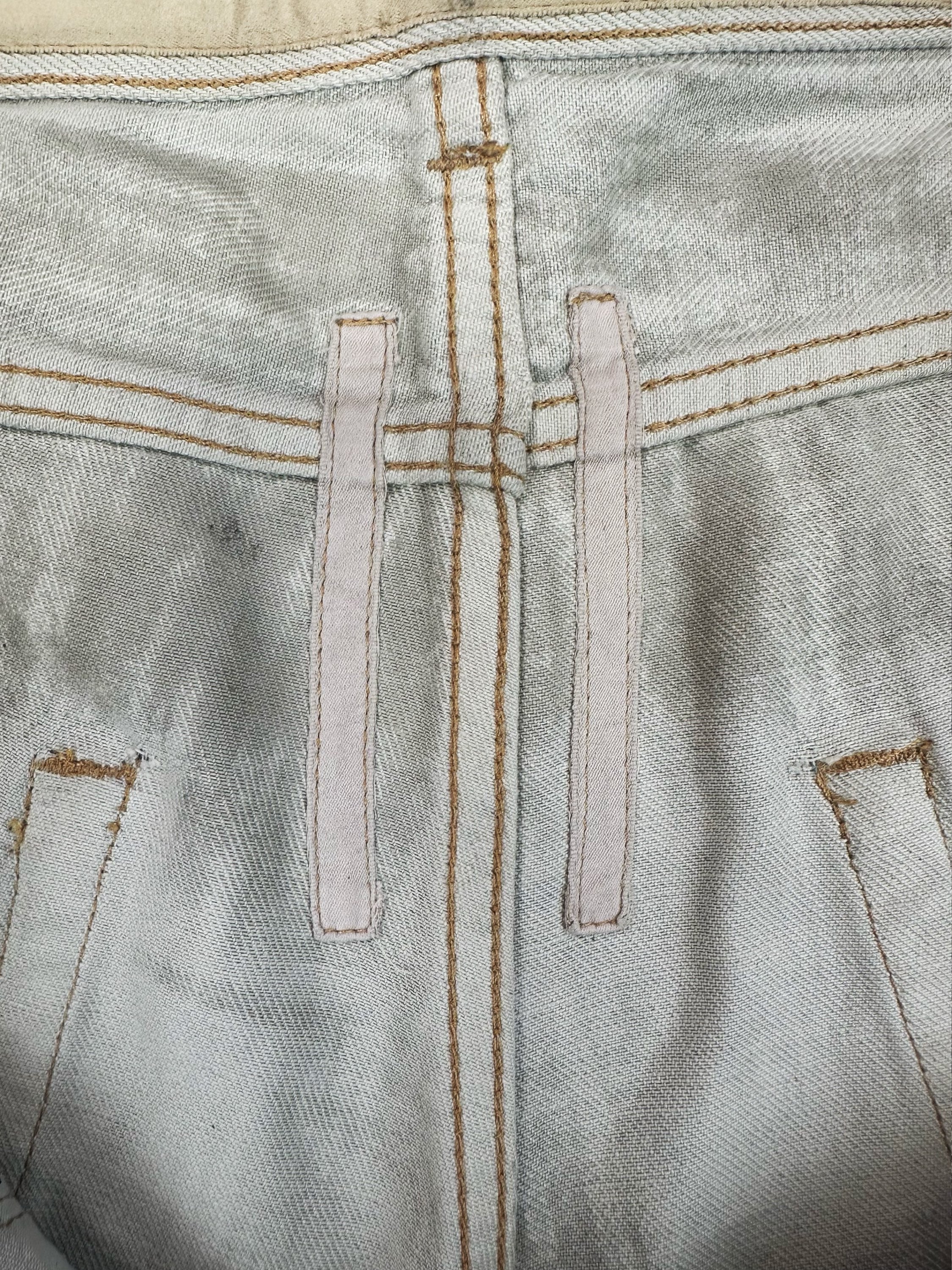 SS10 Rick Owens ‘Gravel’ Wash Waxed Grey Denim
