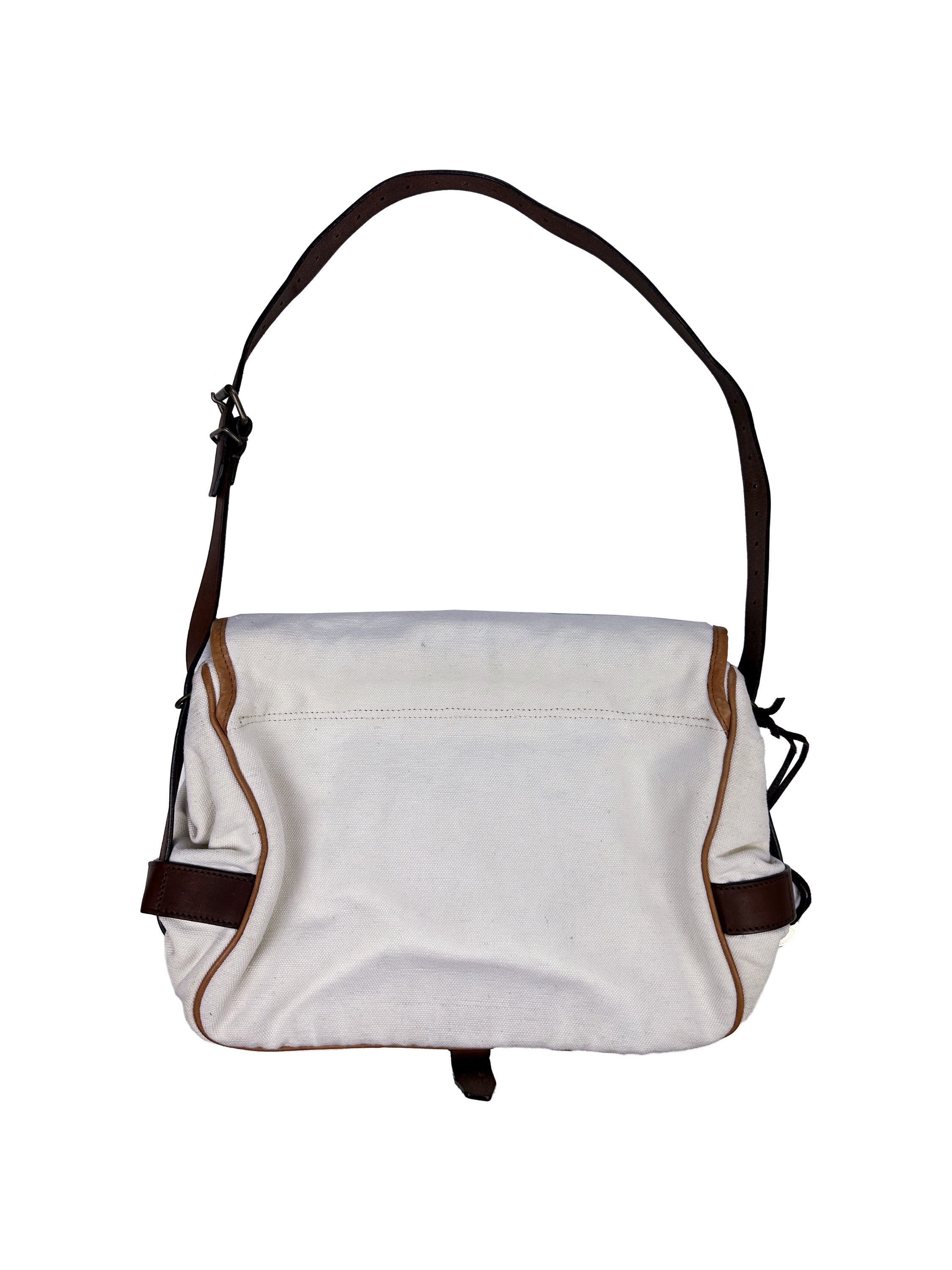 Kiminori Morishita Key & Lock White Leather Shoulder Bag