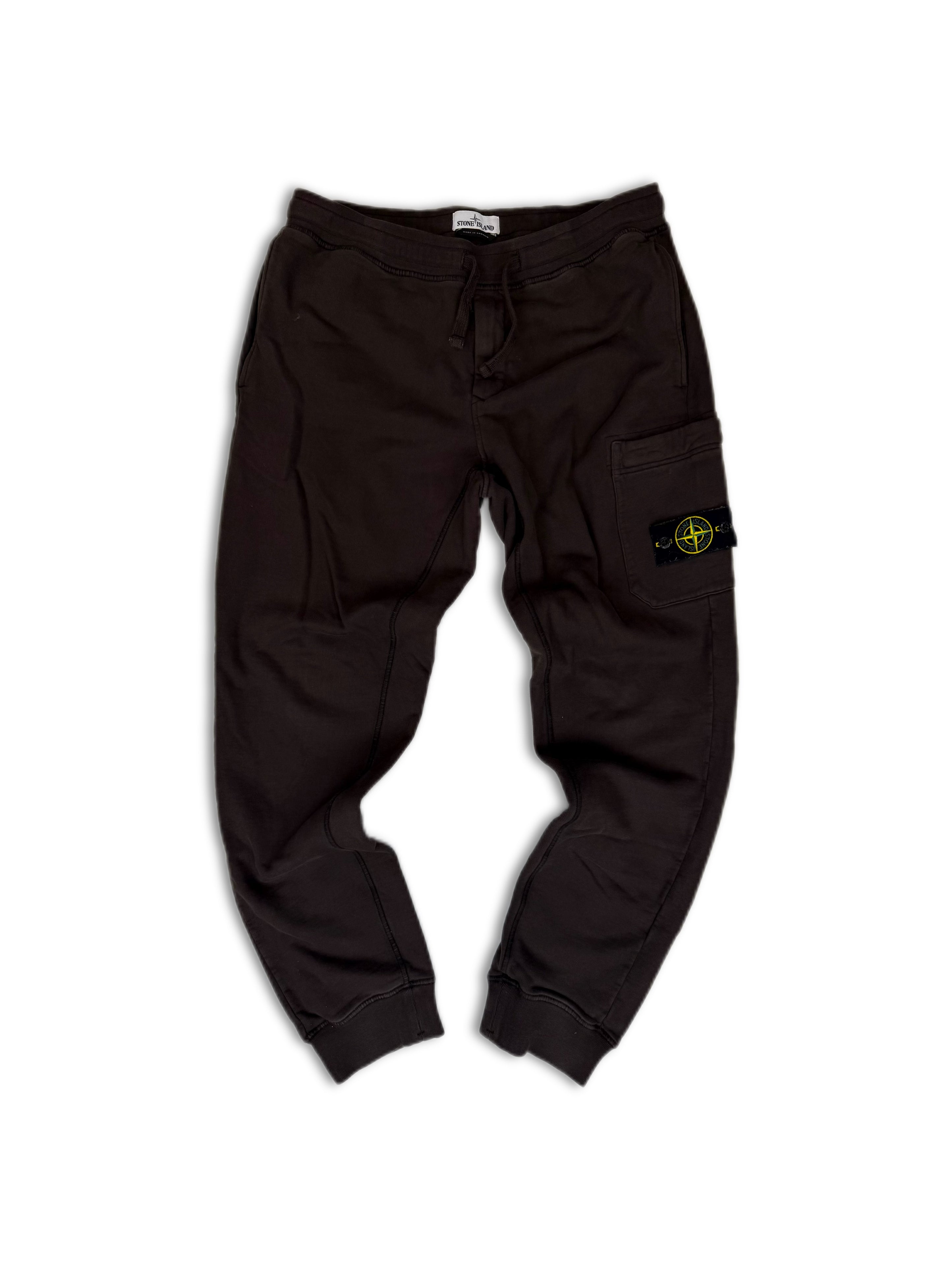 Stone Island Compass Patch Dark Brown Cargo Sweat Pants