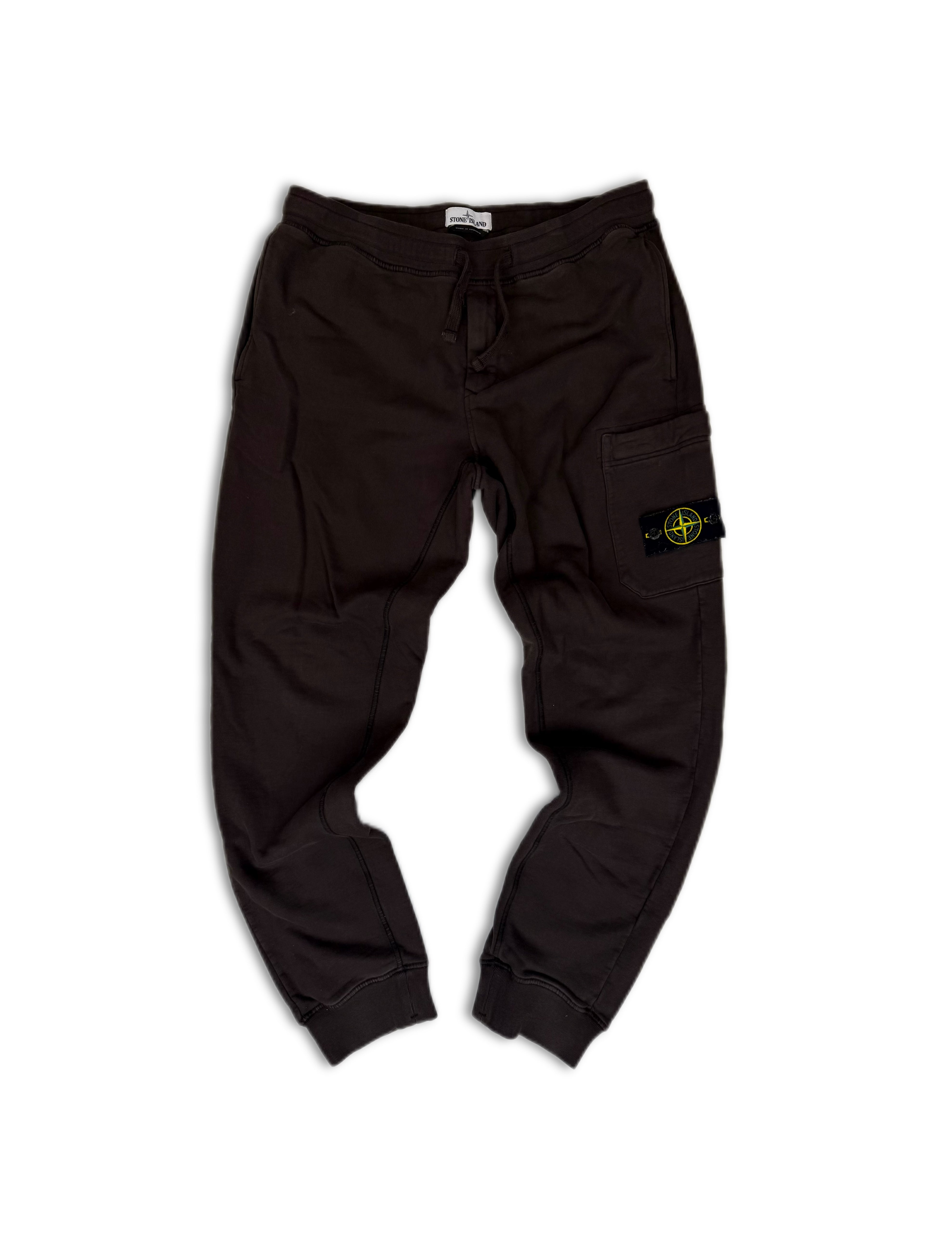 Stone Island Compass Patch Dark Brown Cargo Sweat Pants