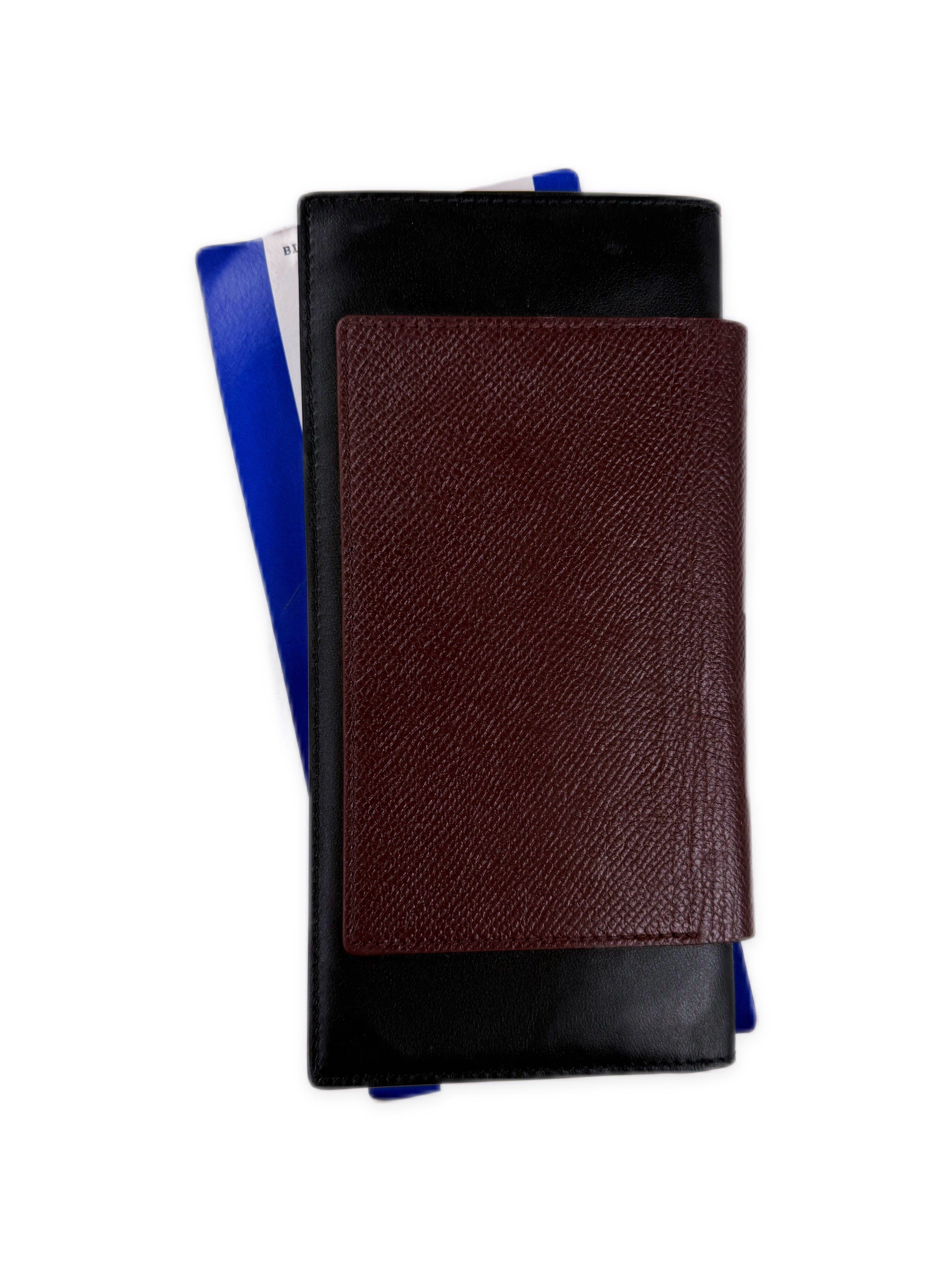 SS24 Balenciaga Leather Trompe L’Oeil Passport Long Wallet