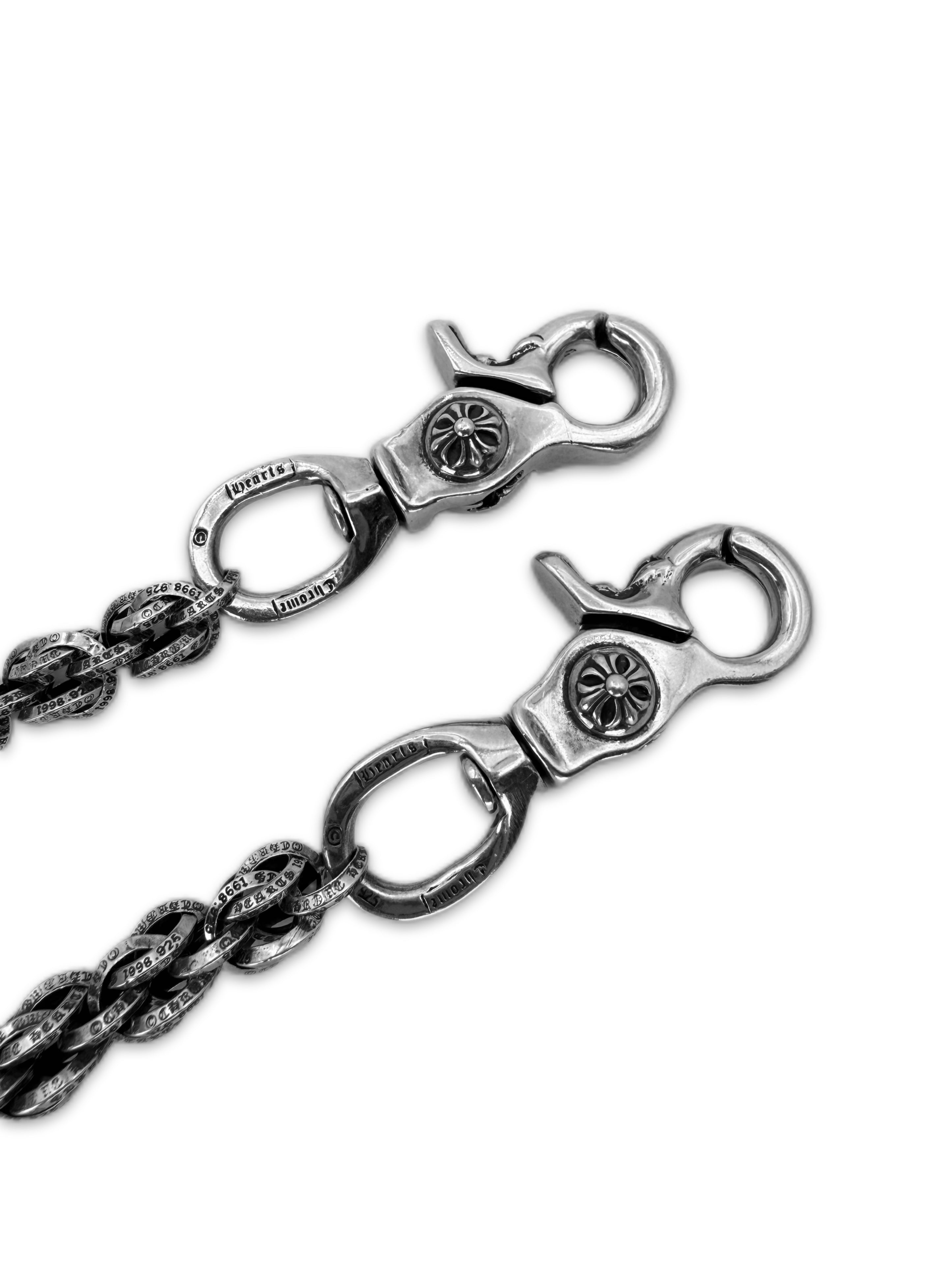 Chrome Hearts Double B Ring Lobster Clasp 25 inch Wallet Chain