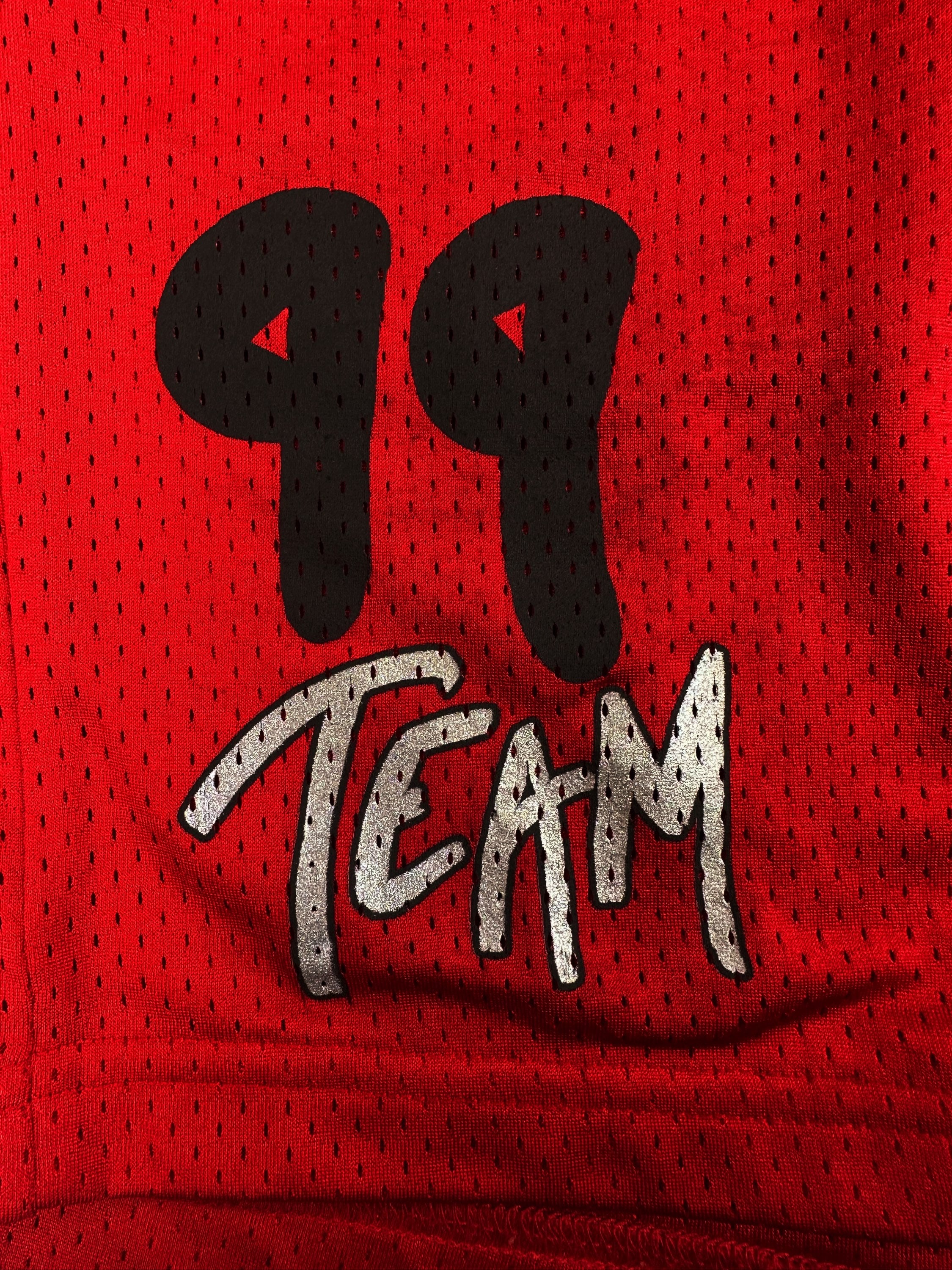 Chrome Hearts x Matty Boy ‘99 Team’ Red Logo Mesh Shorts
