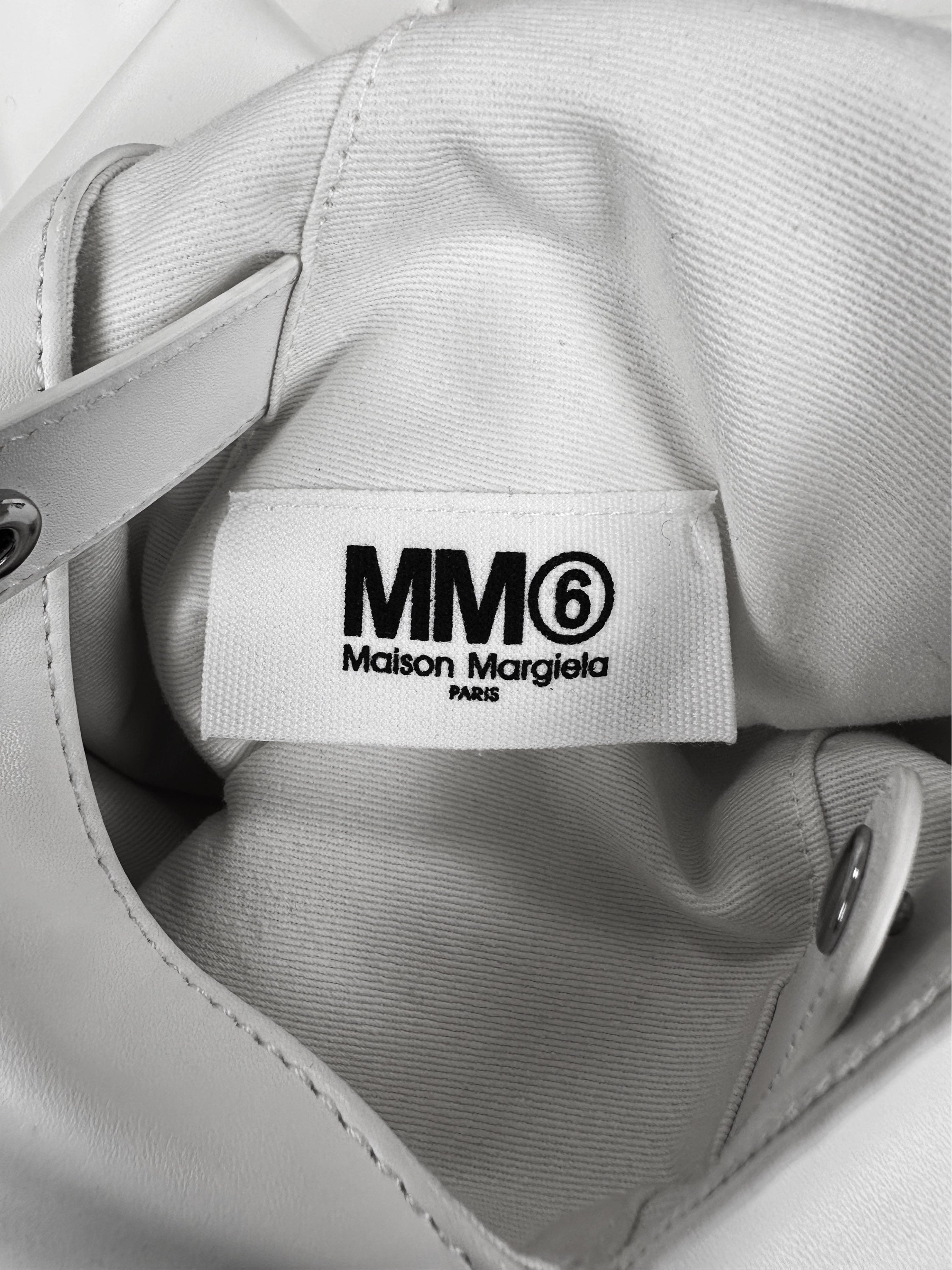 Maison Margiela White Leather Triangle Shoulder Bag