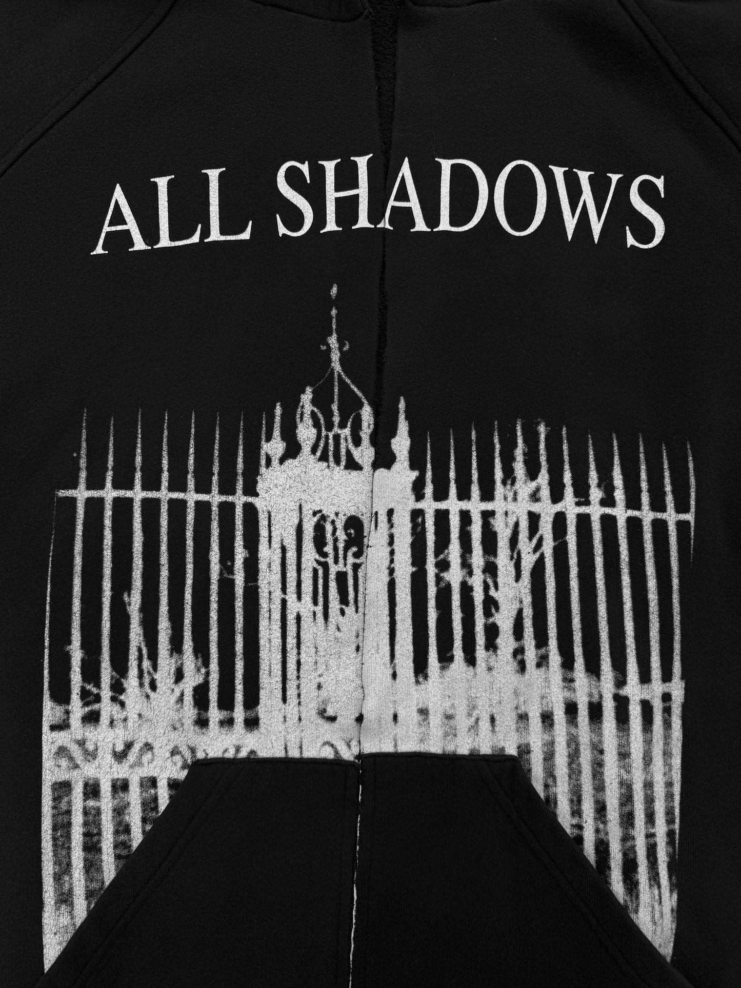 AW05 Raf Simons ‘All Shadows’ Oversized Black Graphic Hoodie