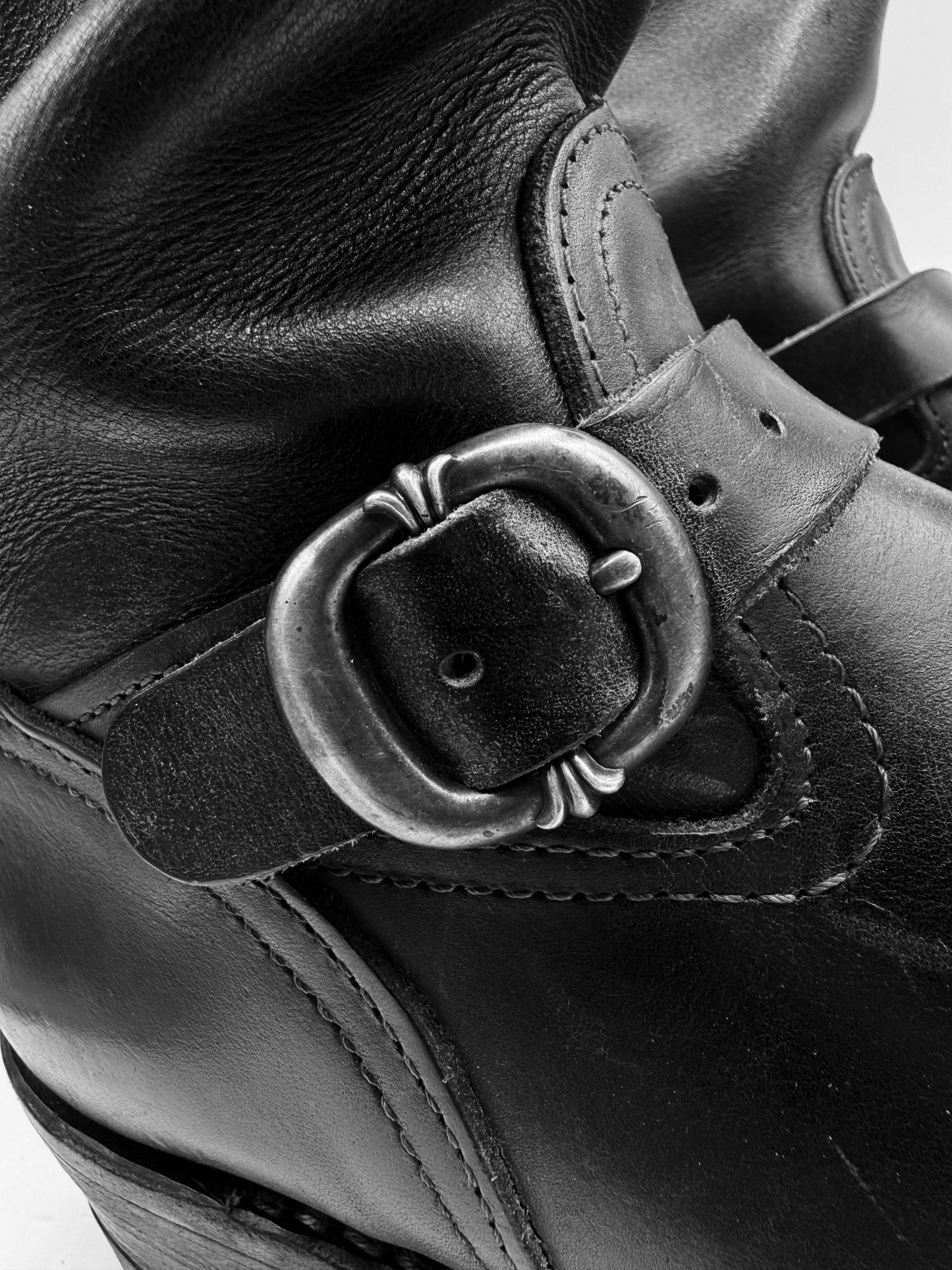 Chrome Hearts x Wesco Engineer Gunslinger Dagger Pendant Black Leather Boots