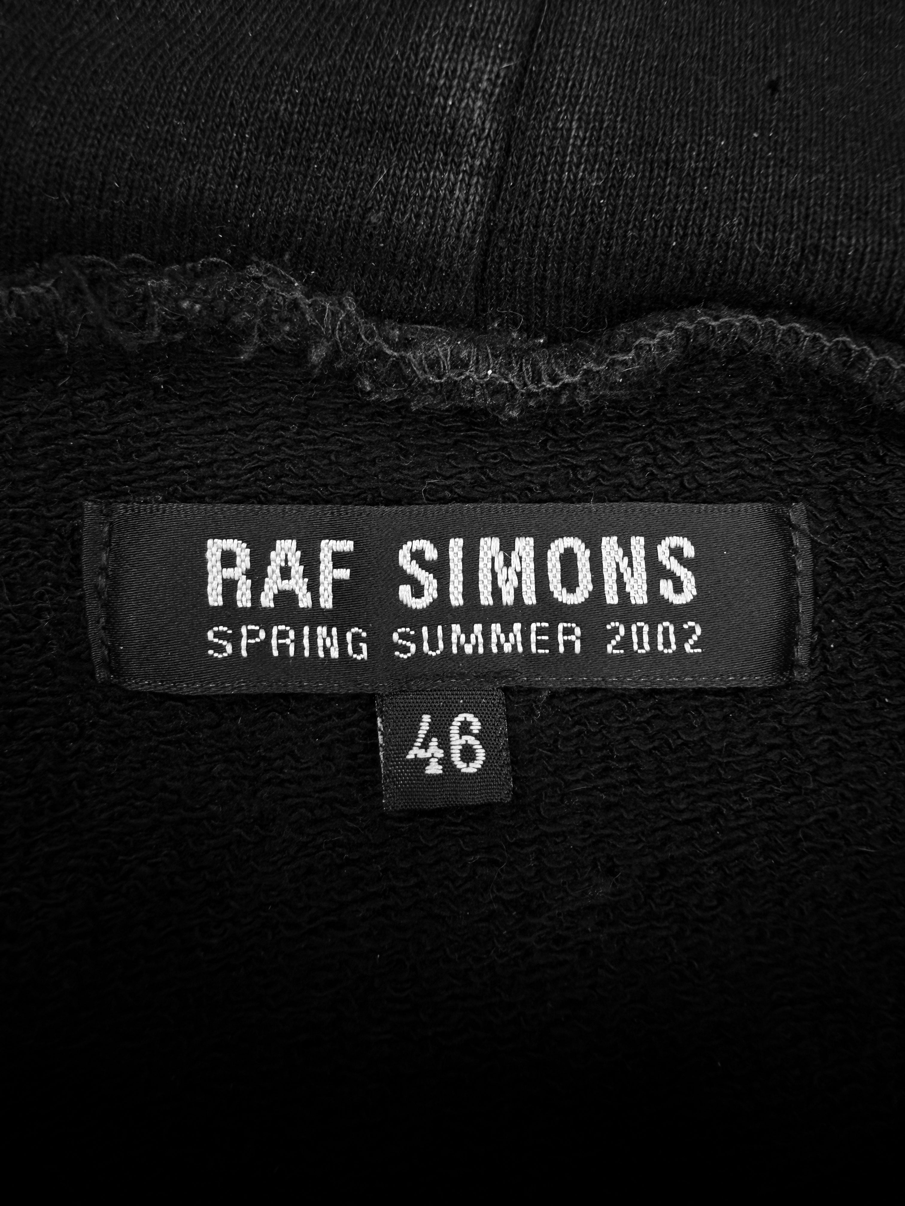 SS02 Raf Simons ‘Kollaps’ Black Silence &amp; Secrecy Hoodie
