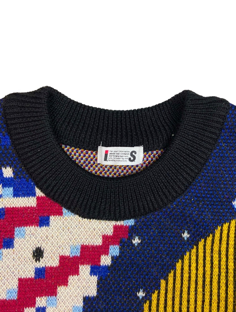 80’s Issey Sport “Space” Full Graphic Knitted Sweater