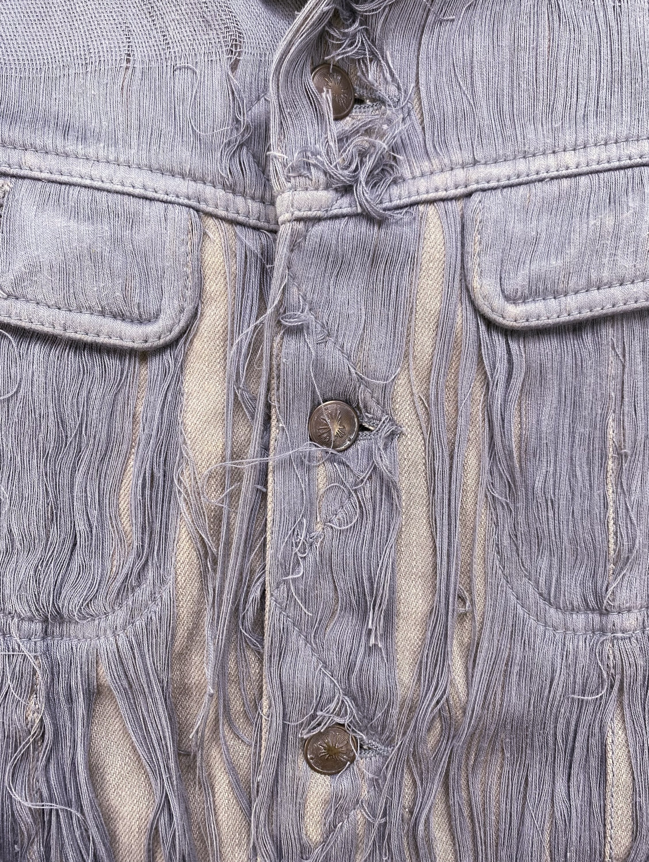 AW07 Mihara Yasuhiro ‘Mummy’ Distressed Lilac Denim Jacket