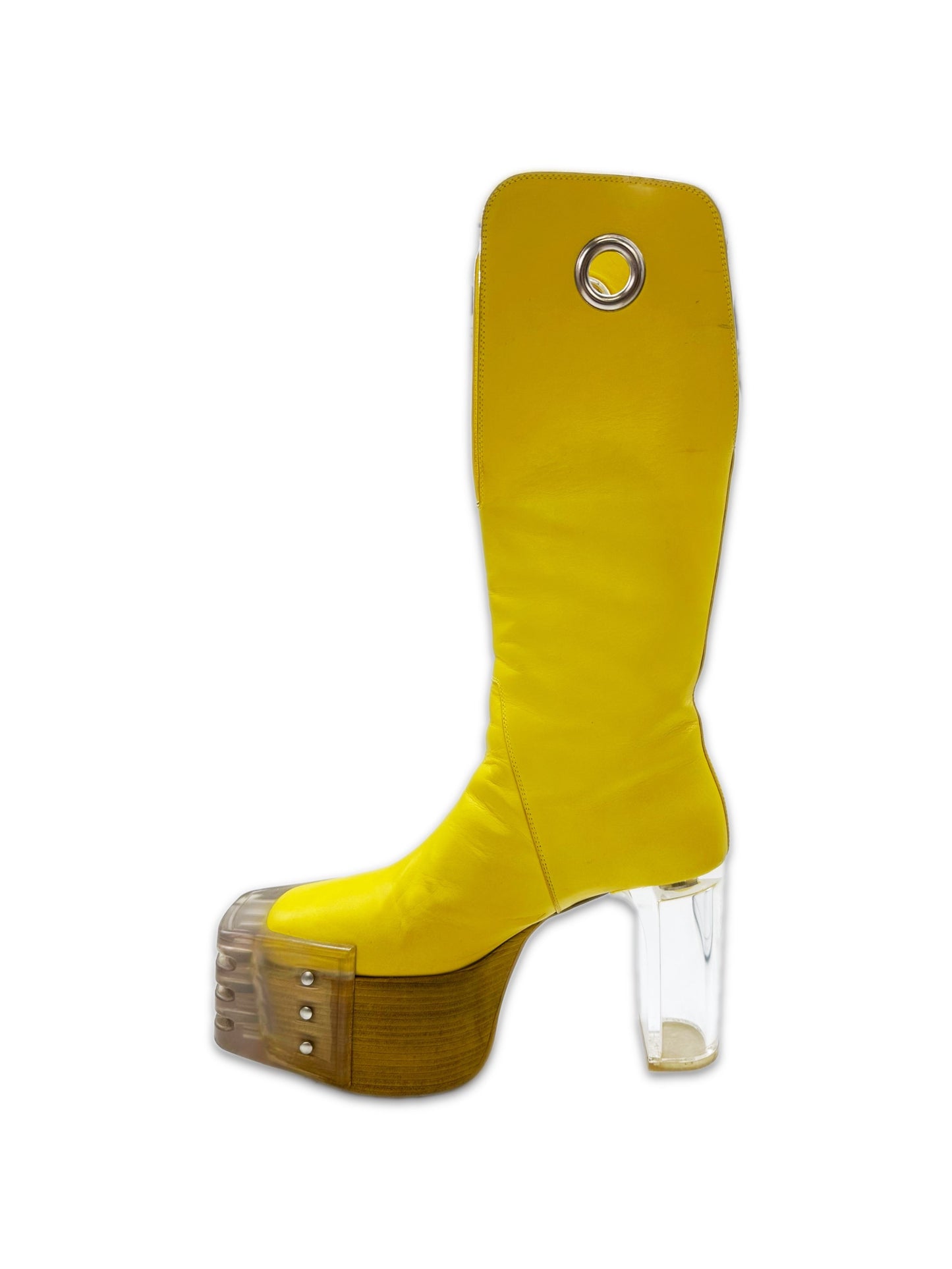 SS20 Rick Owens UNRELEASED SAMPLE 1/4 ‘Banana’ Cowboy Kiss Heels