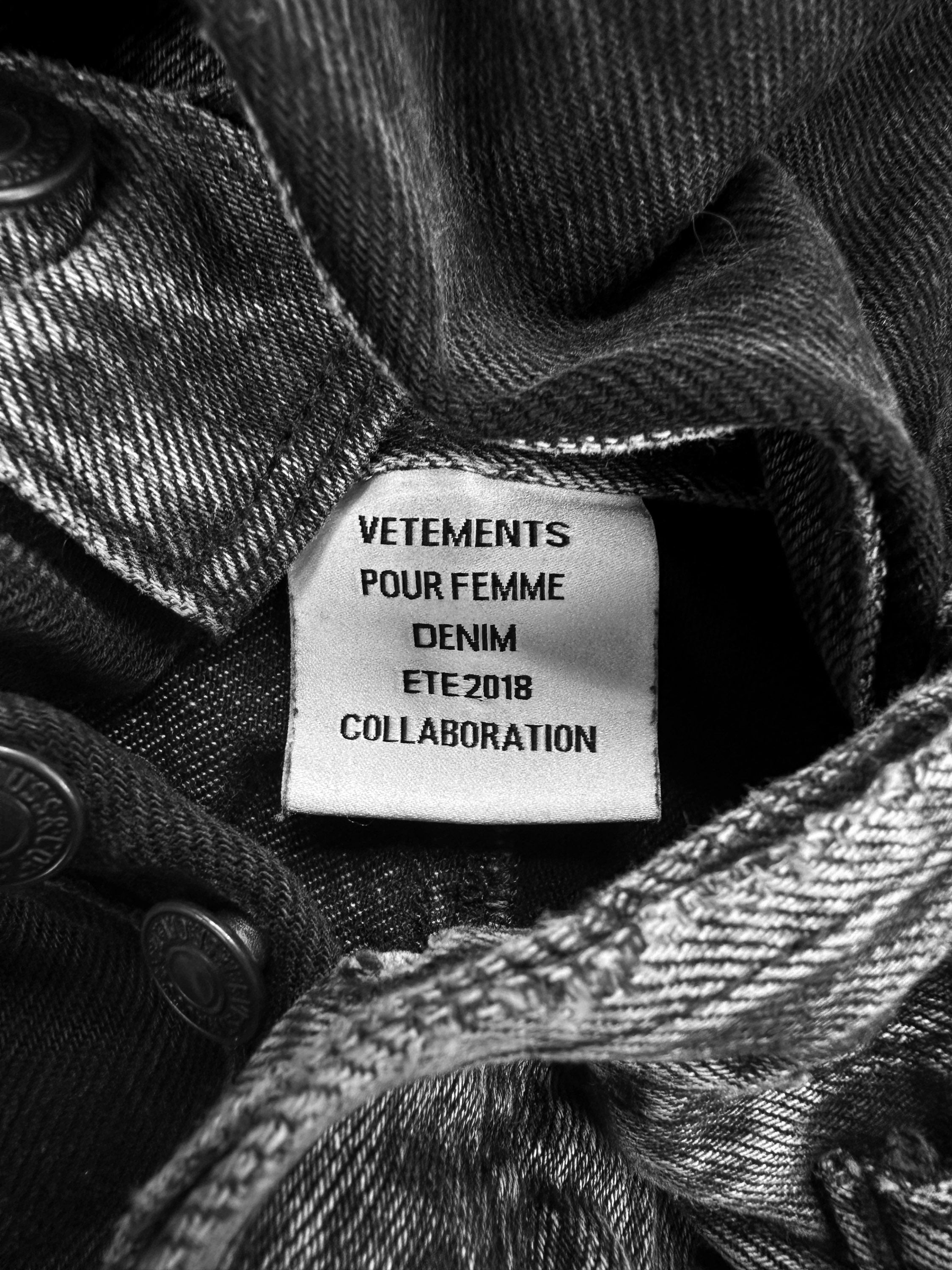 2018 Vetements x Levi’s Two Tone Distressed Denim