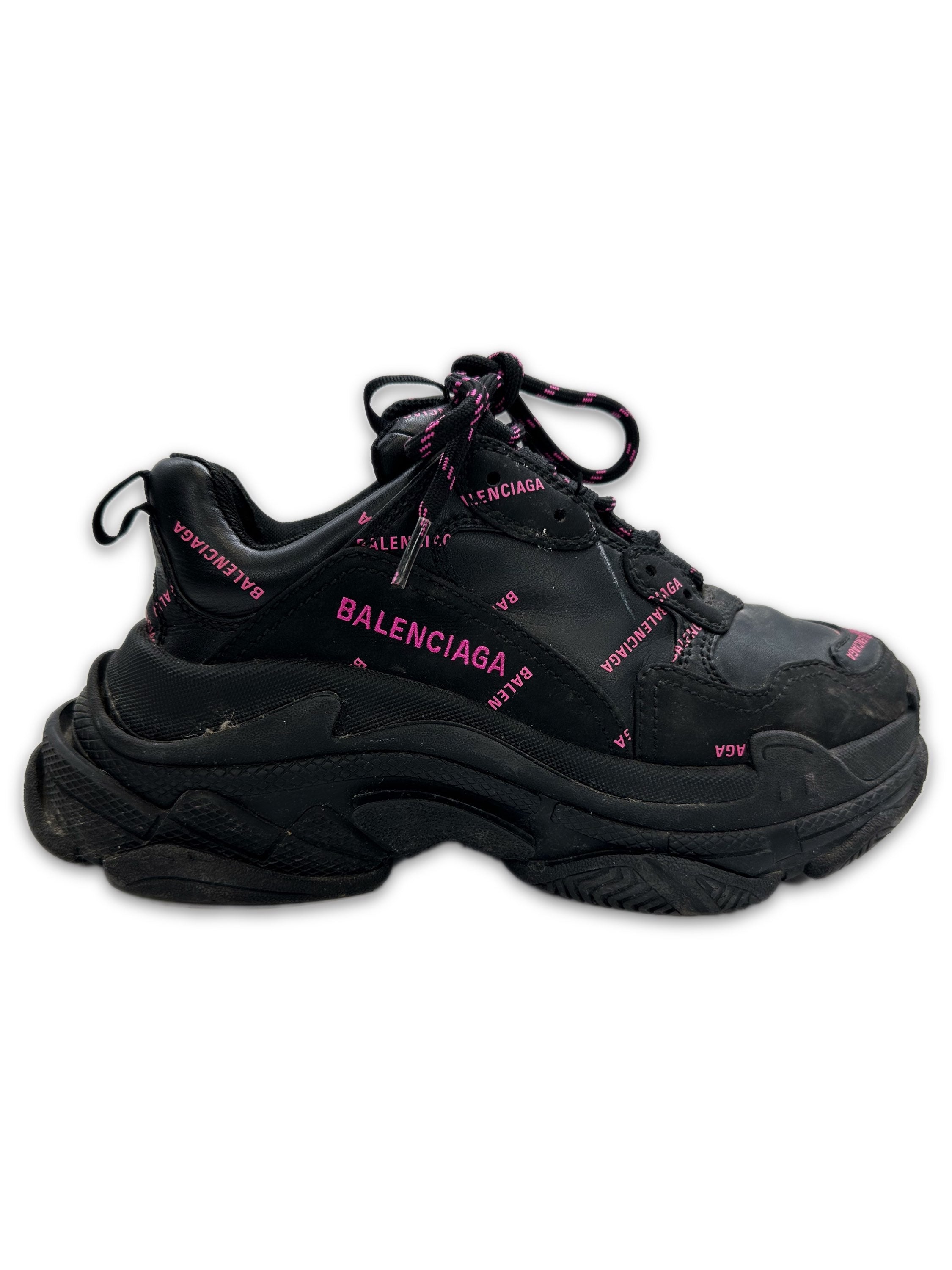 Balenciaga ‘Triple S’ Two Tone Monogram Chunky Sneakers