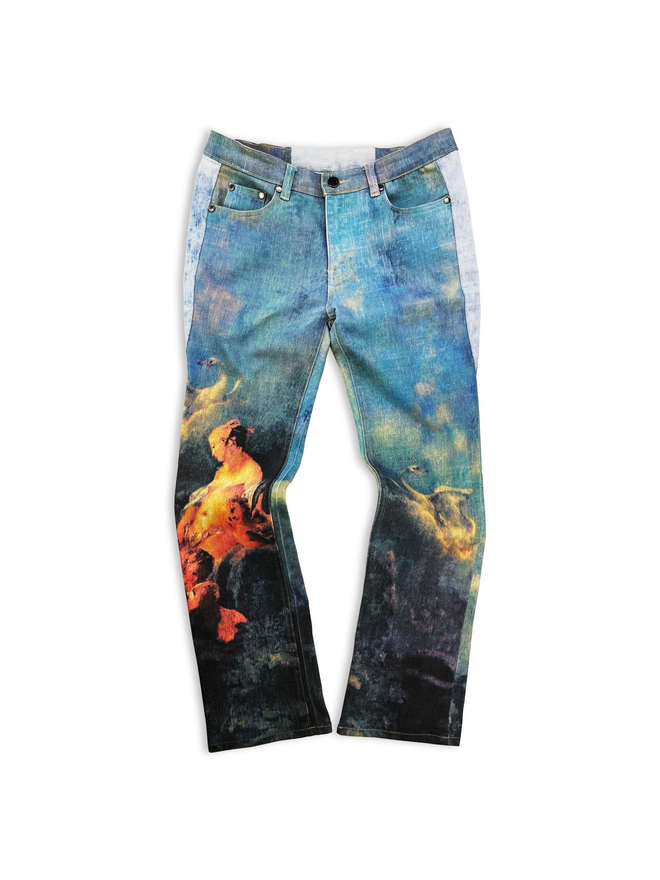 AW94 Roberto Cavalli ‘Renaissance’ Angelic Sky Blue Denim