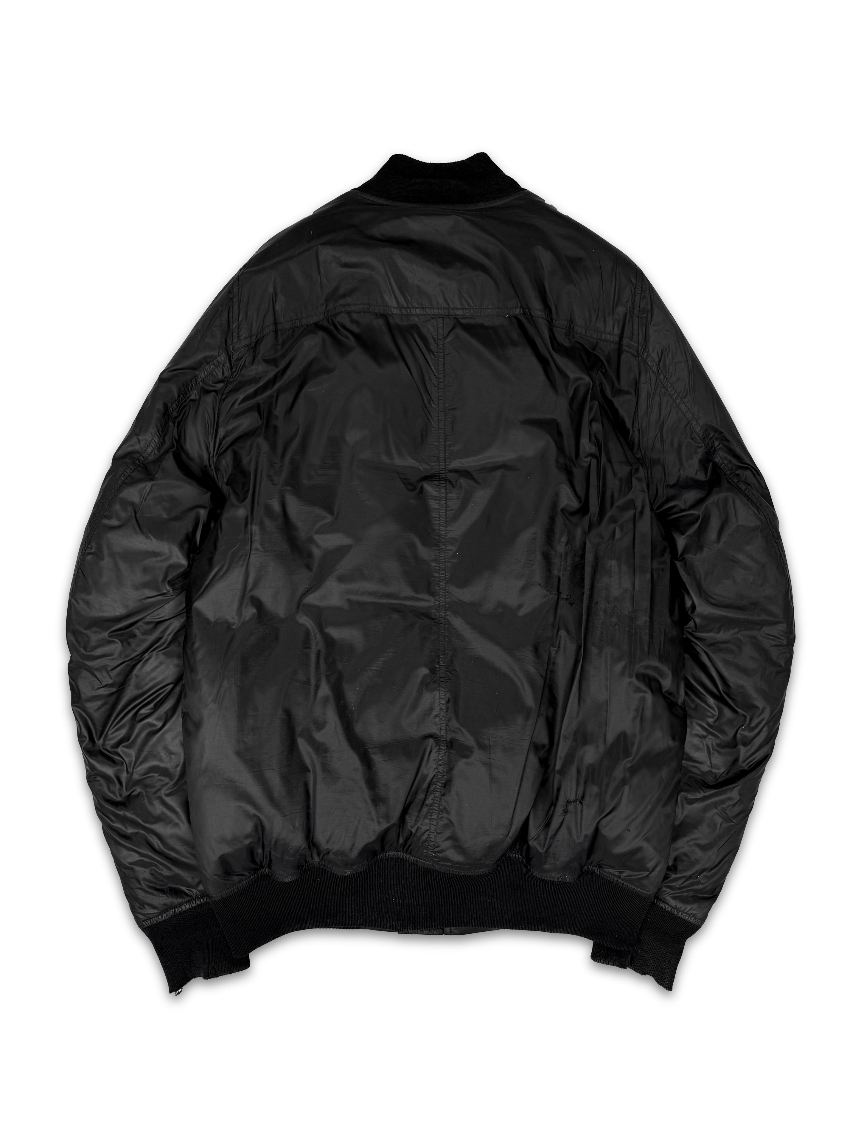 SS13 Rick Owens ‘Plinth’ Black MA-1 Flight Padded Bomber Jacket