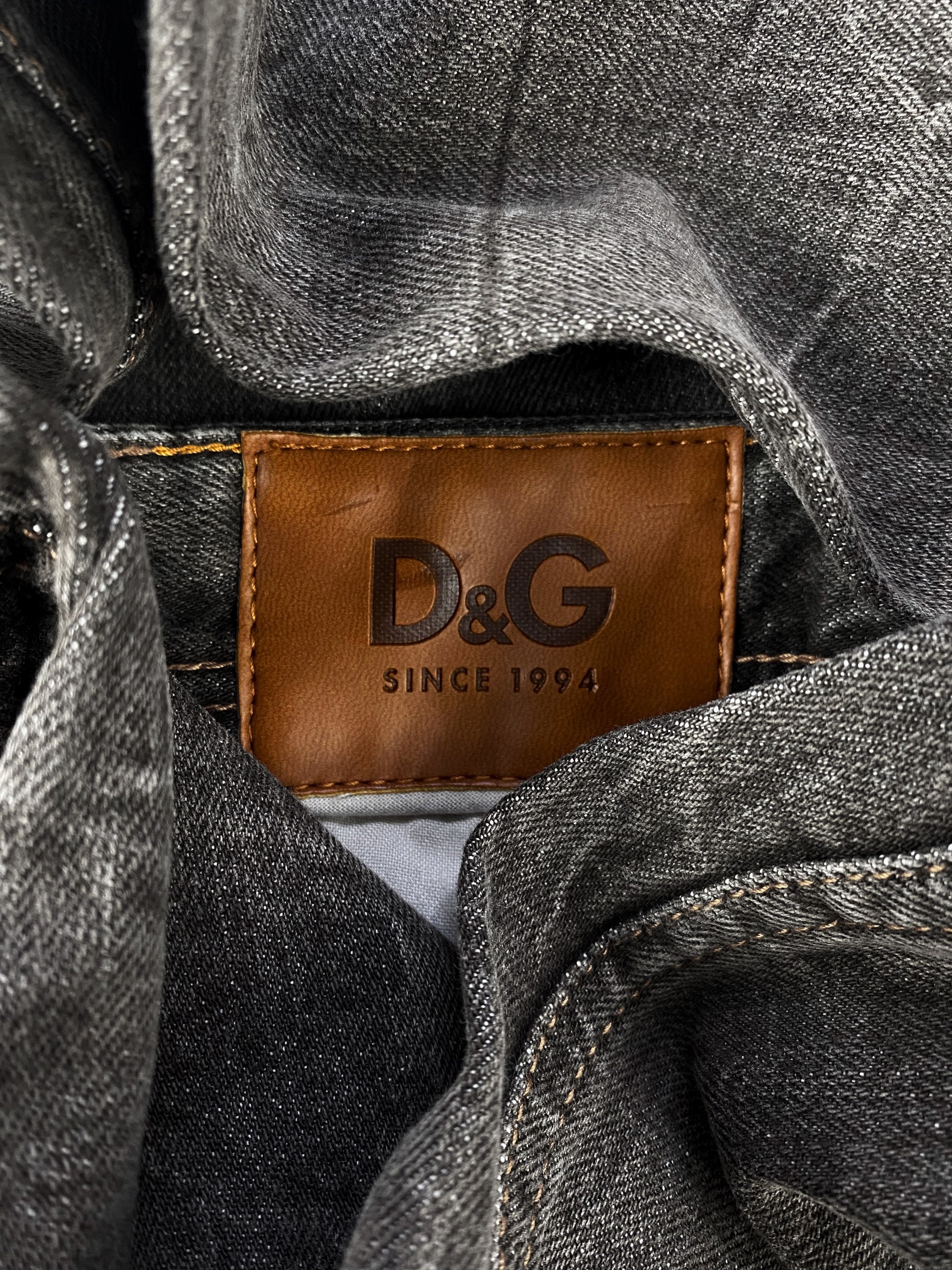 00s Dolce &amp; Gabbana Ash Wash Multi-zip Wide Cut Denim