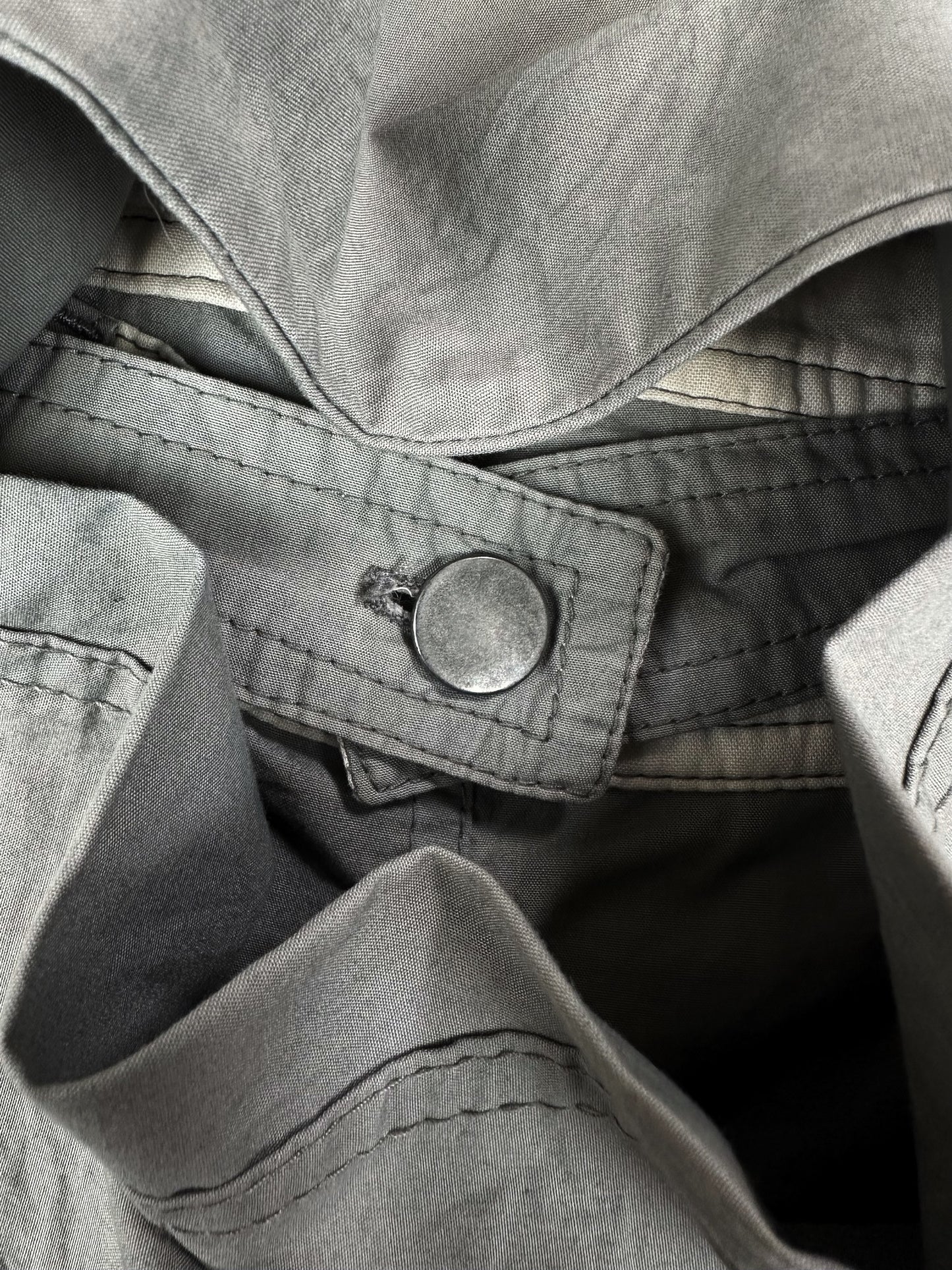 SS01 Huessin Chaylayan Belt Wrap Grey Straight Cut Pants